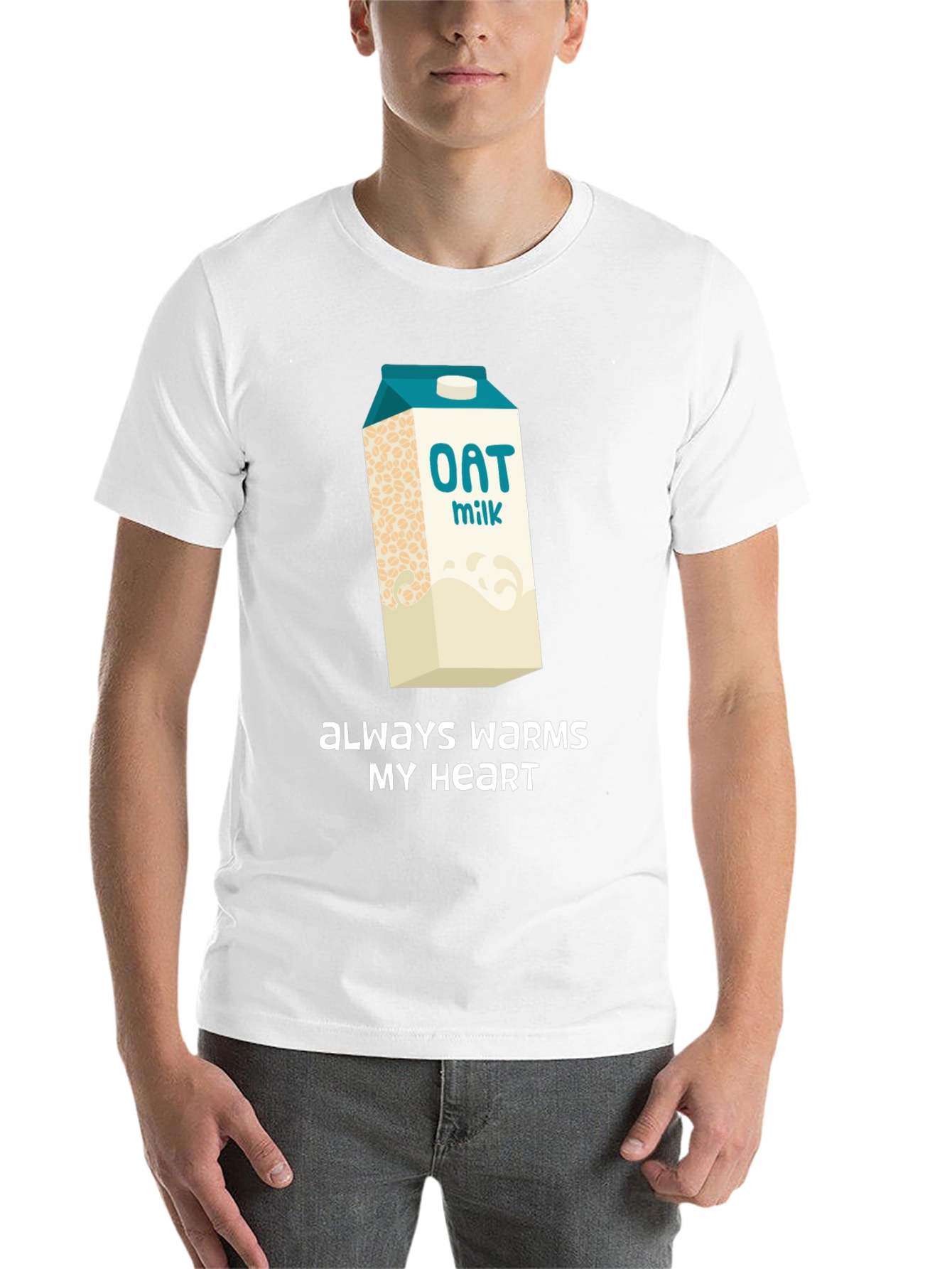 Oat Milk Lover T-Shirt - Always Warms My Heart - 14