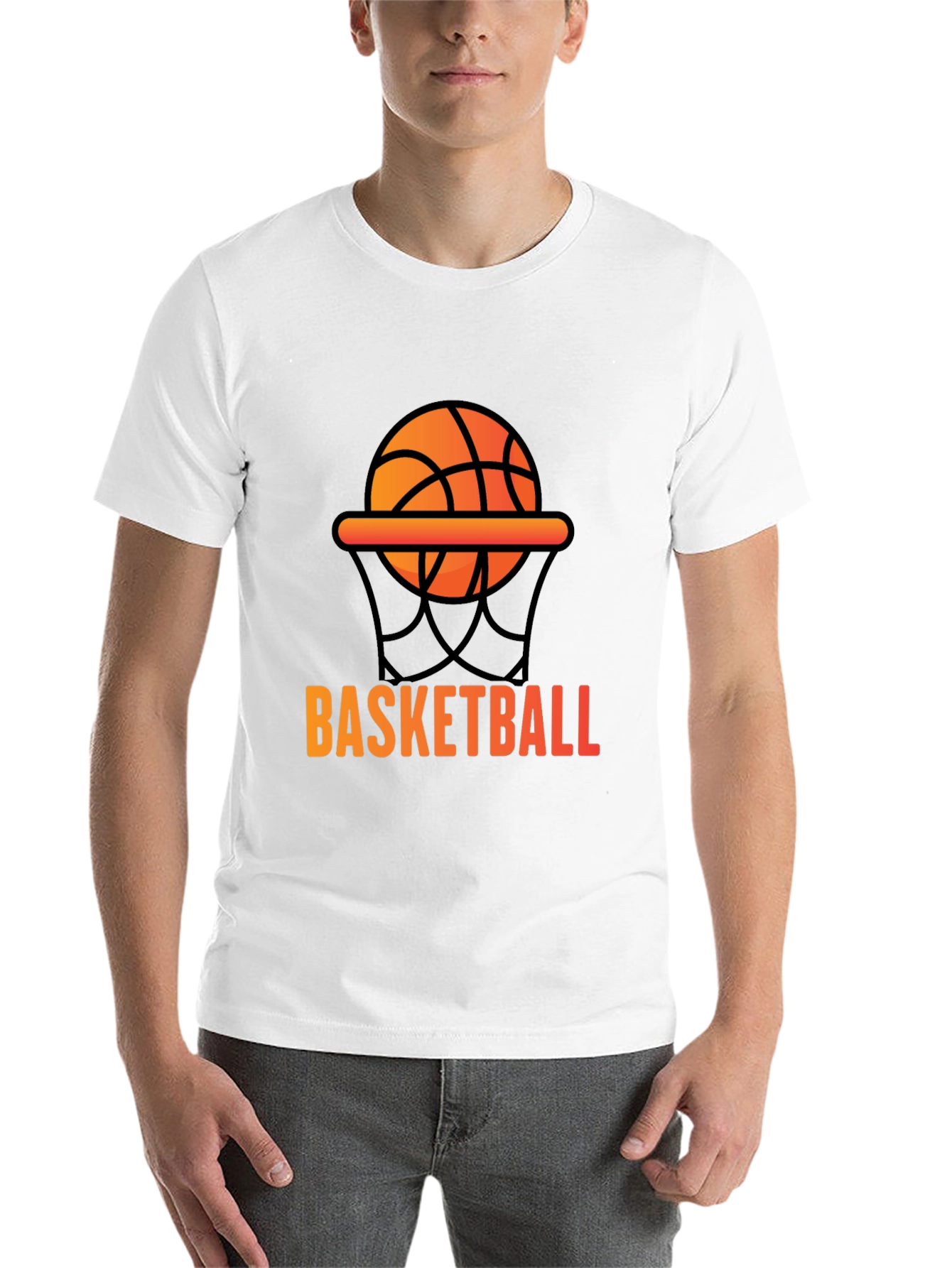 Black Basketball Graphic Tee - Black Cotton T-Shirt view 14