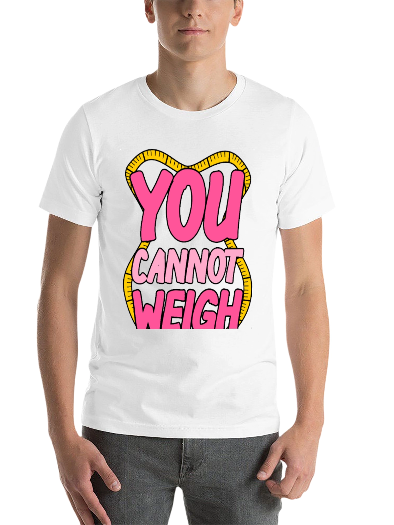 Black You Cannot Weigh Graphic T-Shirt view 14