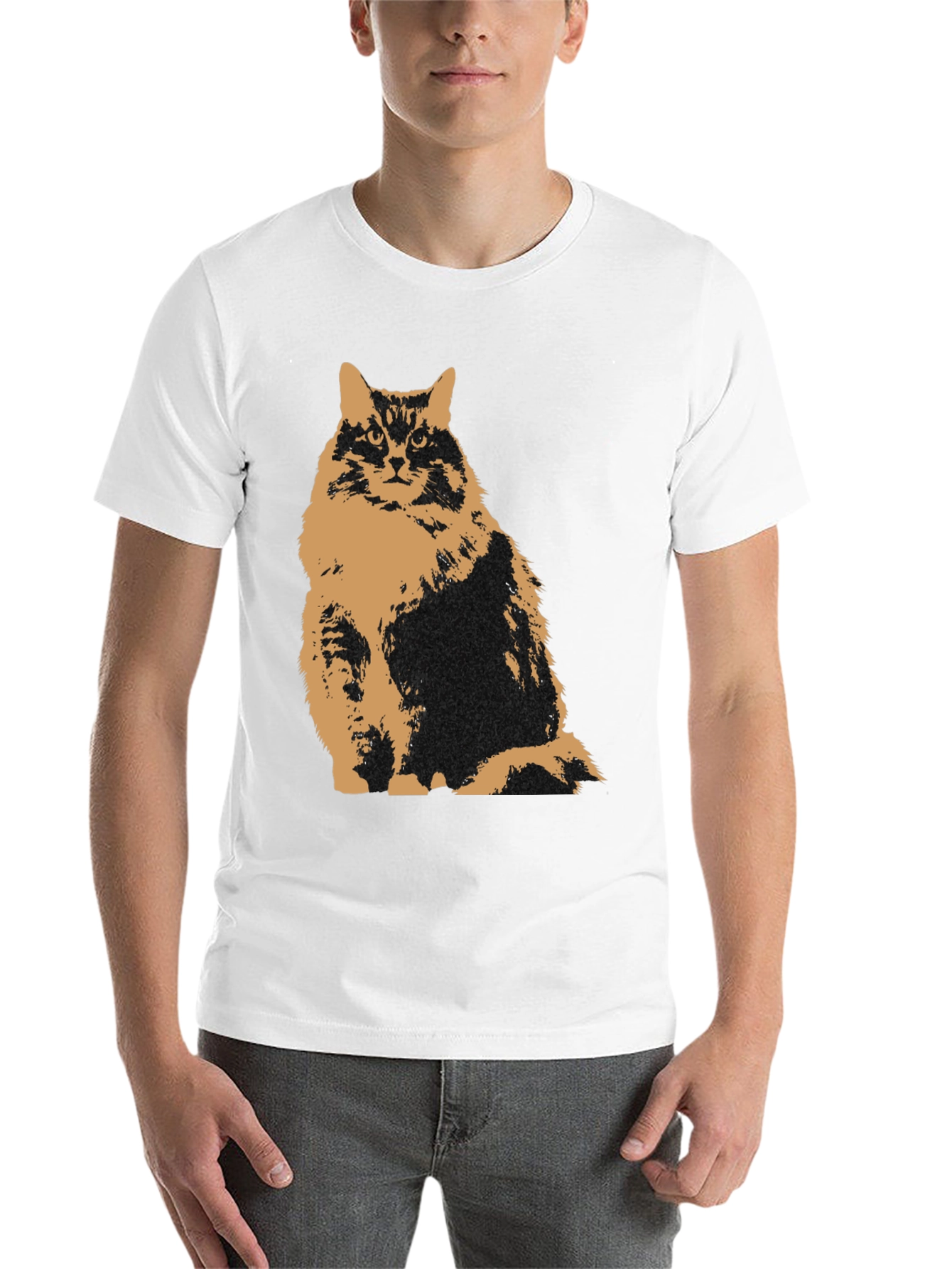 Black Cat Graphic Tee - Mens Black T-Shirt view 14