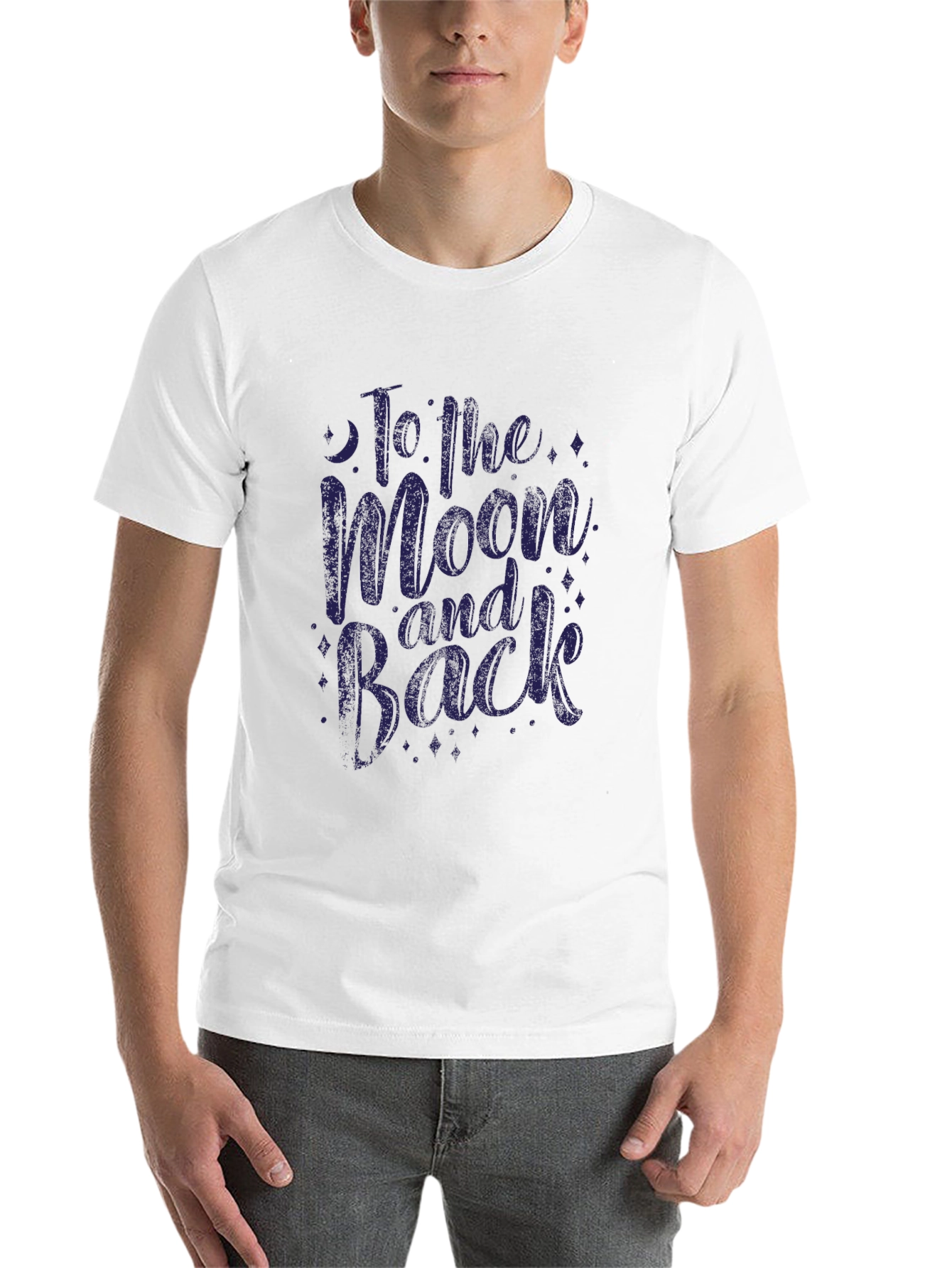 Black To the Moon and Back Graphic T-Shirt view 14