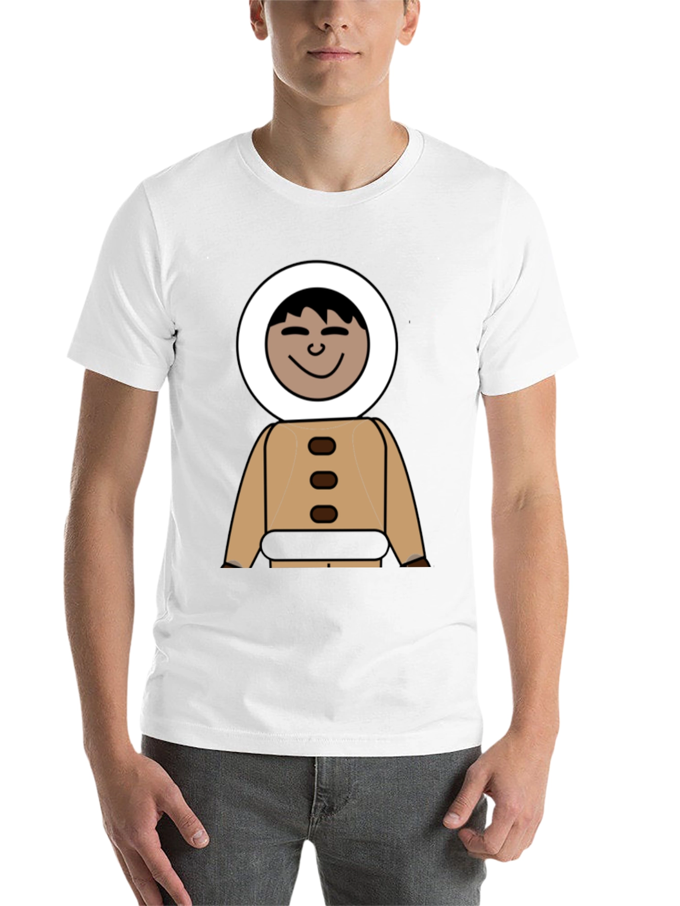 Cartoon Eskimo Outfit Graphic Tee - 14