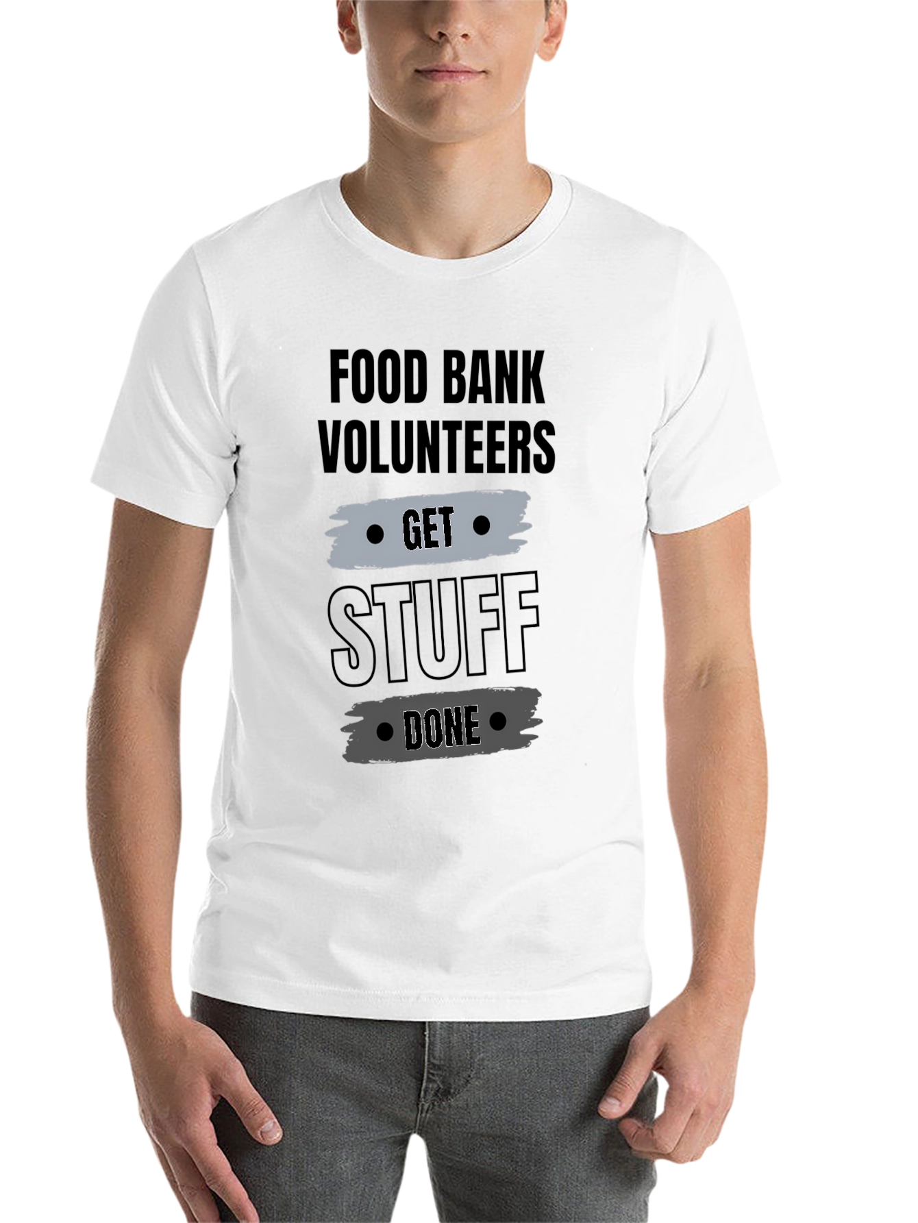 Black Food Bank Volunteers Get Stuff Done T-Shirt view 14