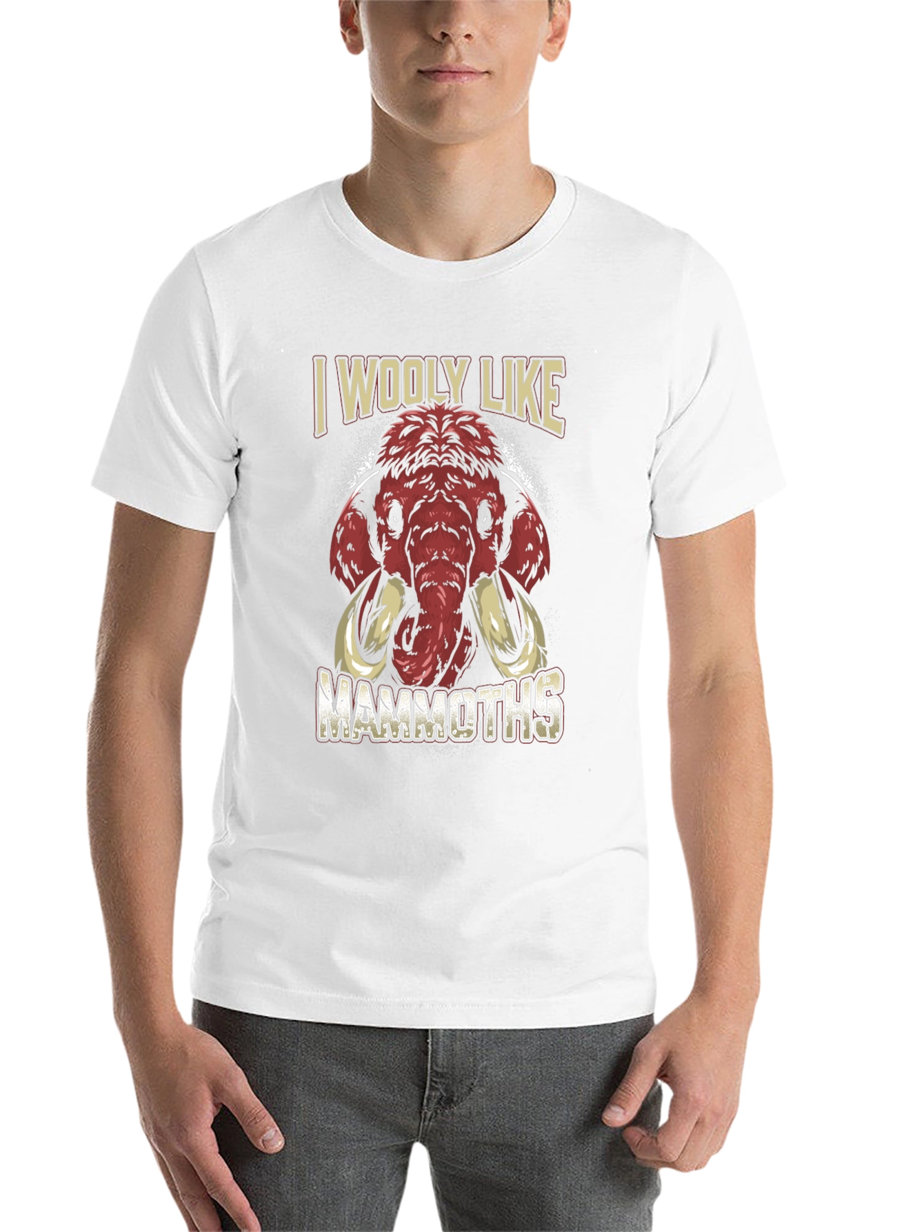 Black I Wooly Like Mammoths Graphic T-Shirt view 14