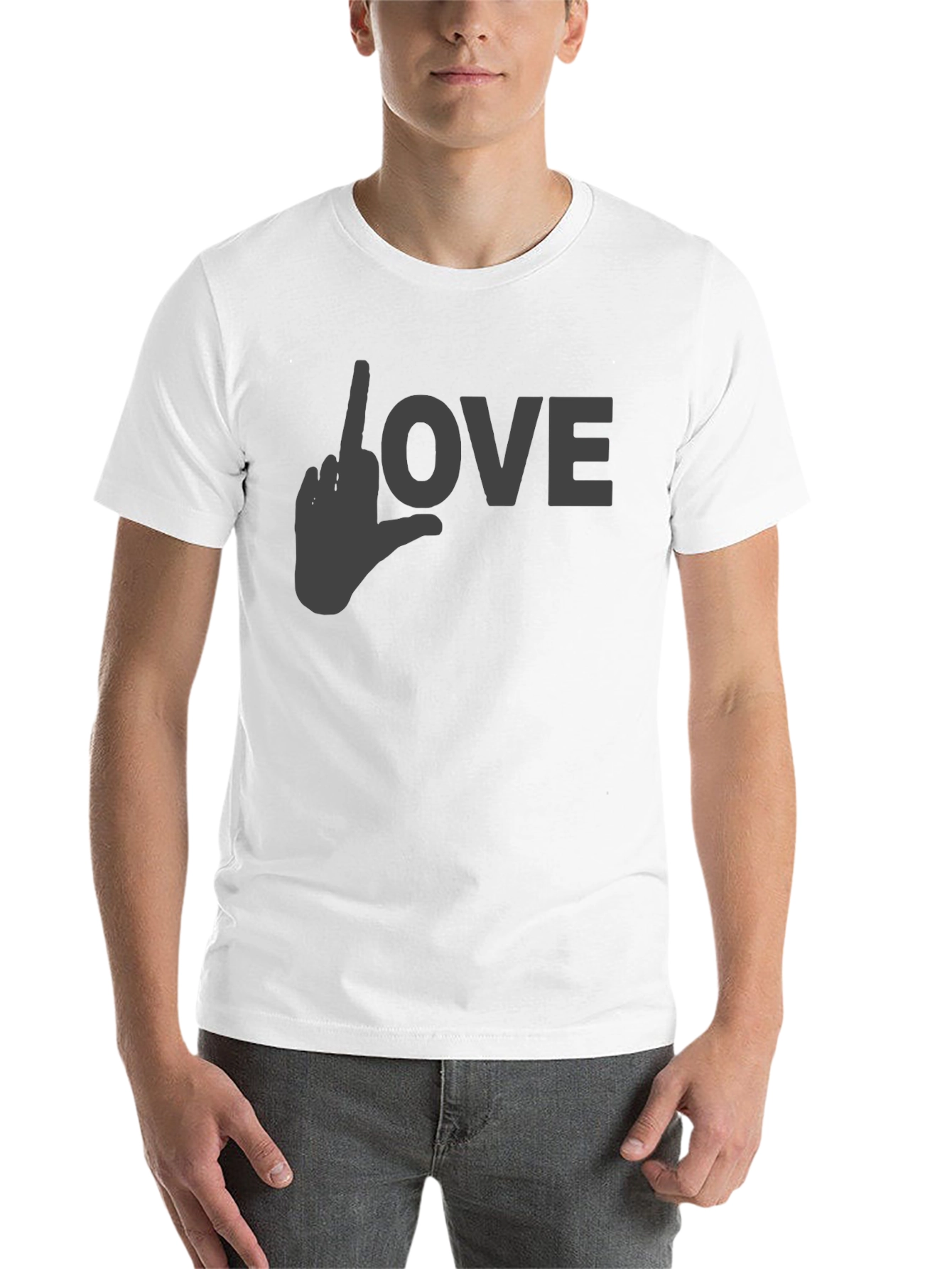 Black Love Gesture Graphic T-Shirt - Black view 14