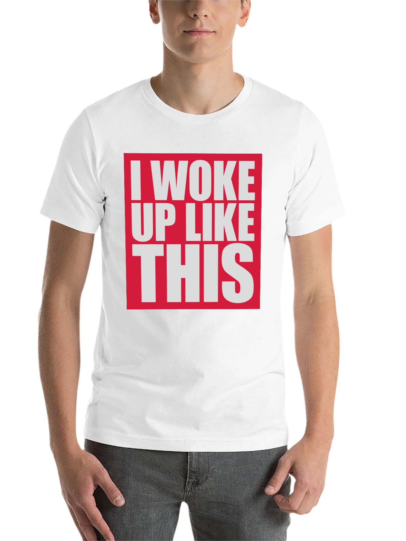 Black I Woke Up Like This Graphic Tee - Black Cotton T-Shirt view 14