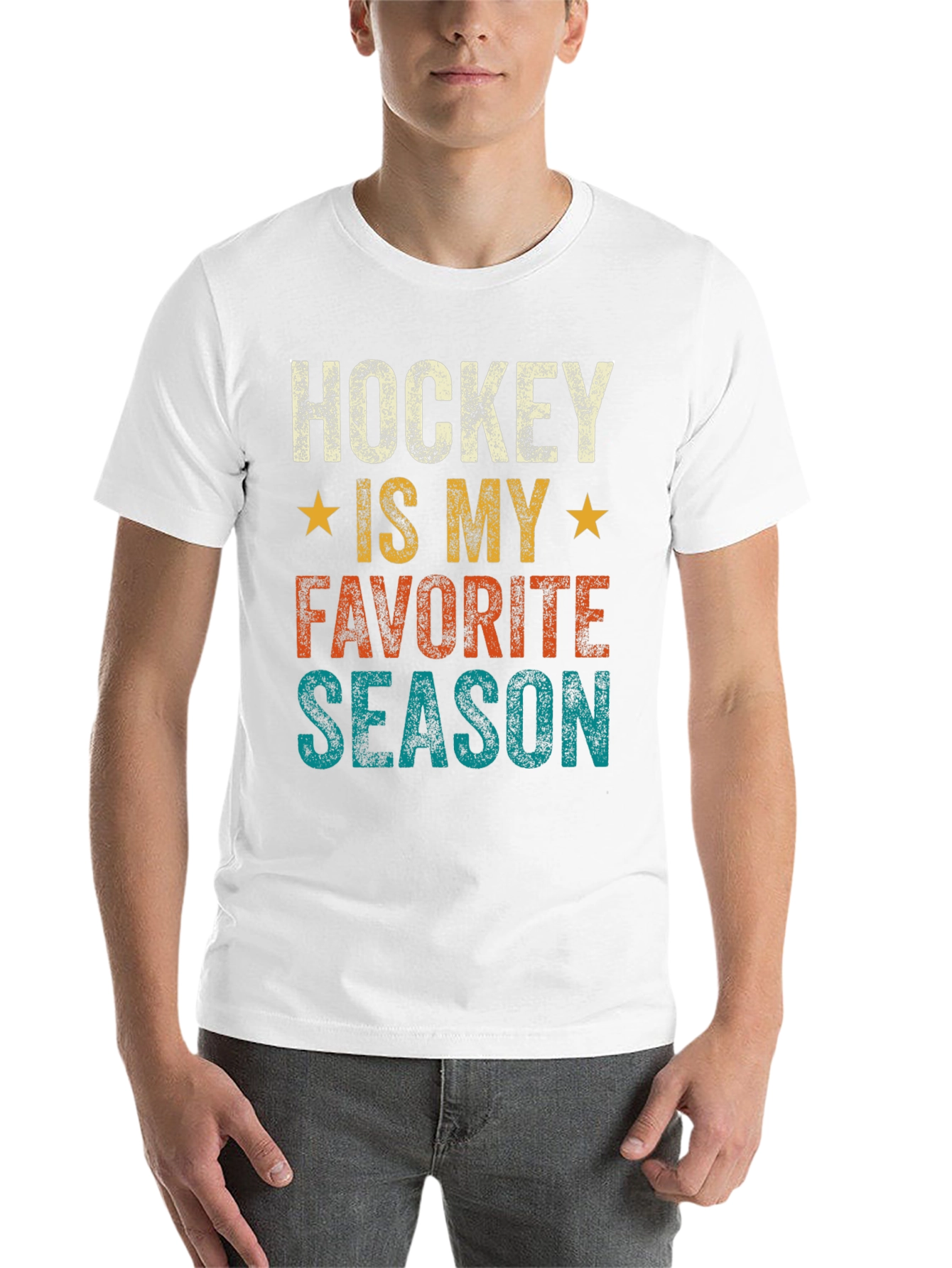 Black Hockey Is My Favorite Season Graphic T-Shirt view 14