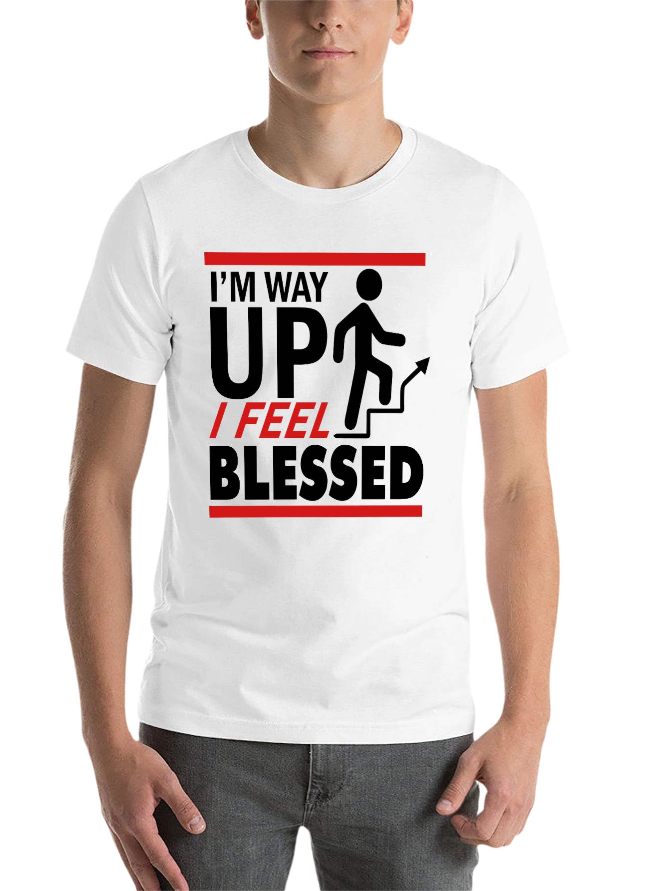 Black I'm Way Up Graphic T-Shirt view 14