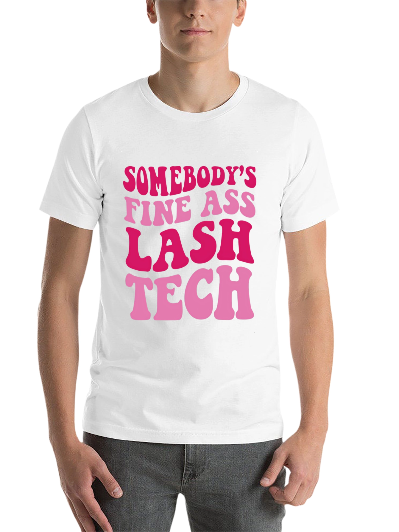 Black Funny Lash Tech T-Shirt - Somebody's Fine Ass Lash Tech view 14