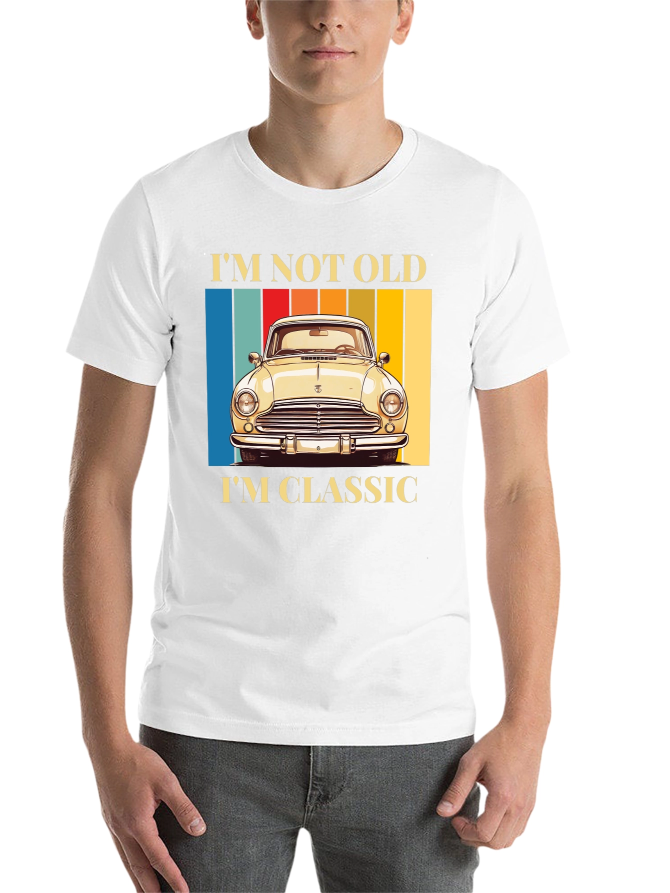 Black Classic Car T-Shirt - I'm Not Old, I'm Classic view 14