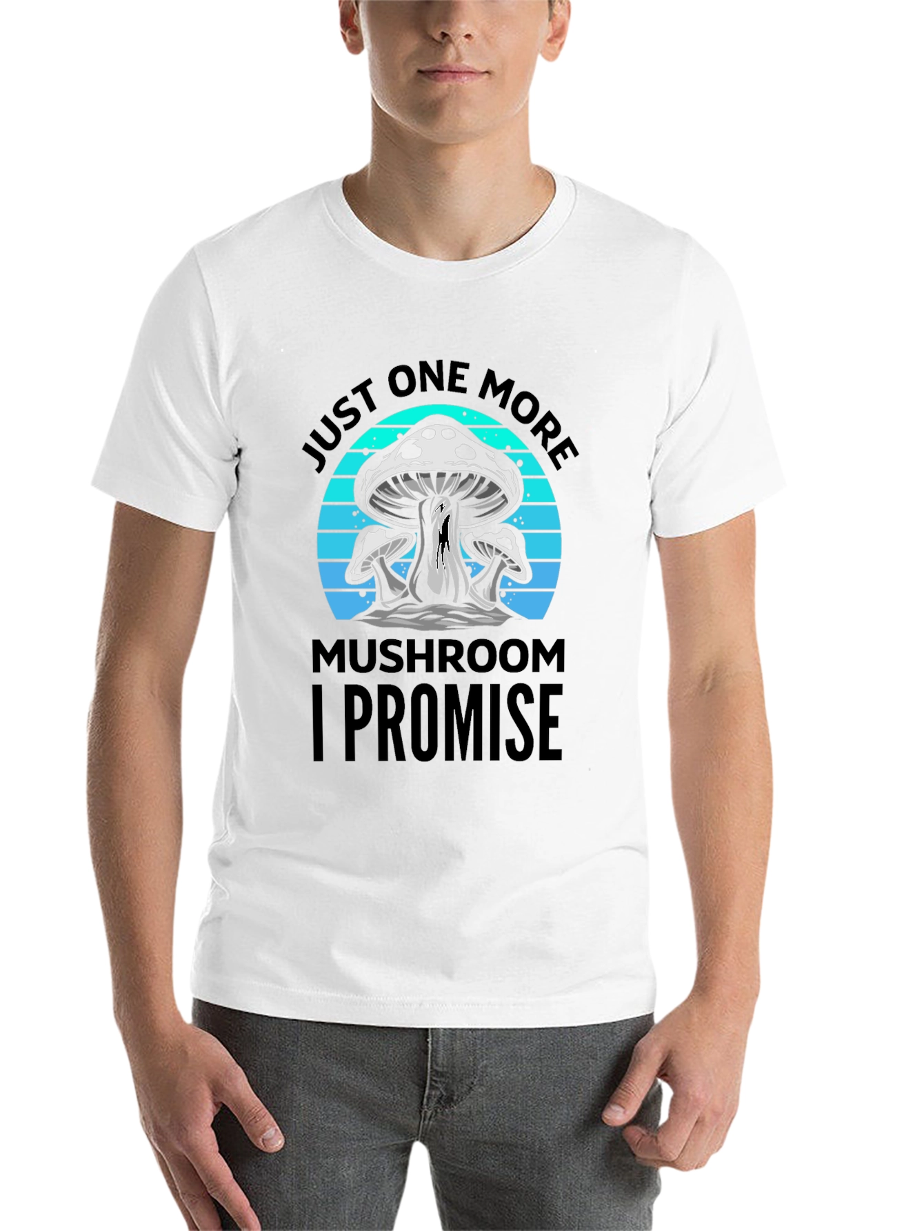 Black Just One More Mushroom T-Shirt view 14