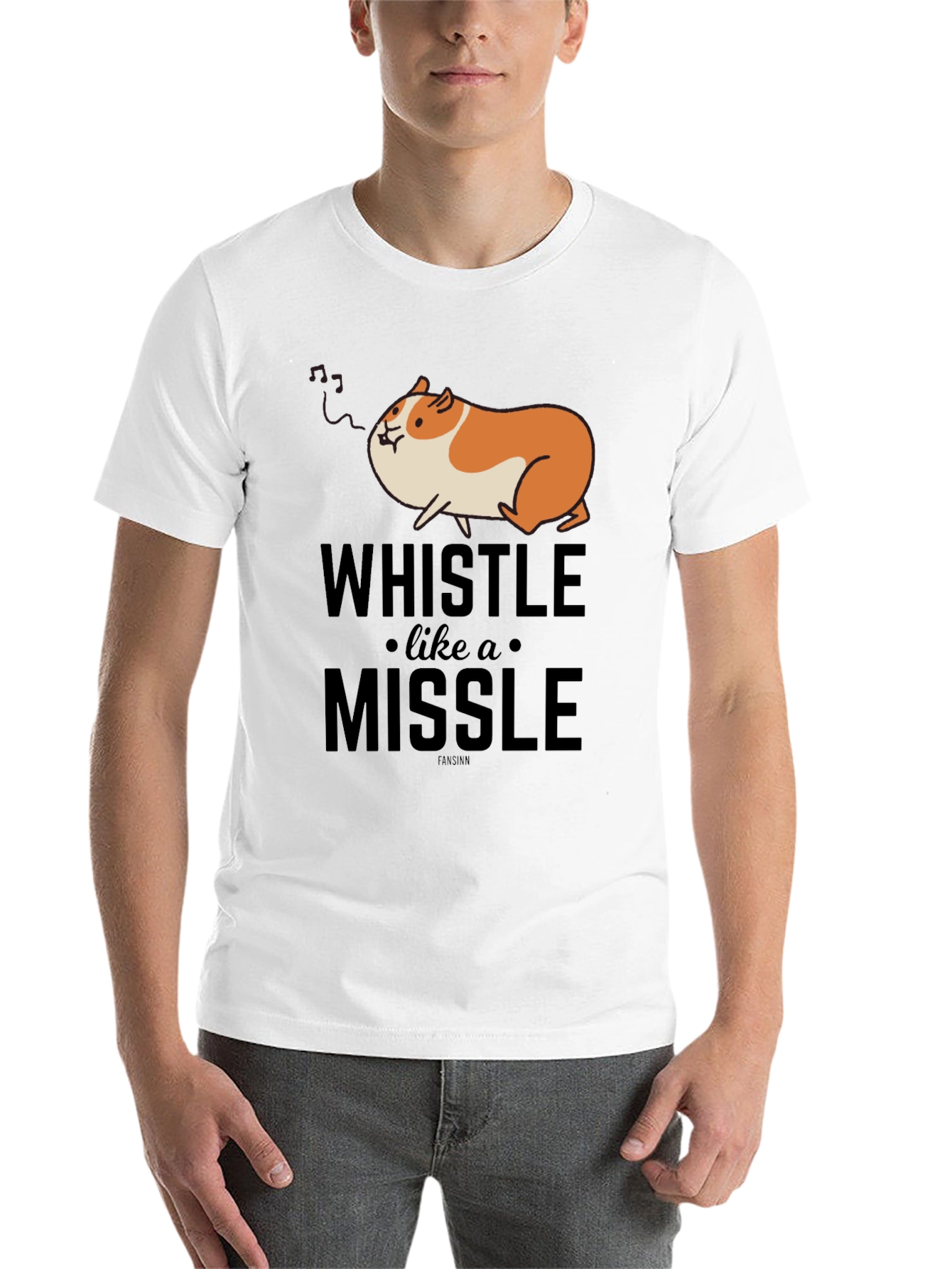 Whistle Like a Missile Funny Guinea Pig T-Shirt - 14