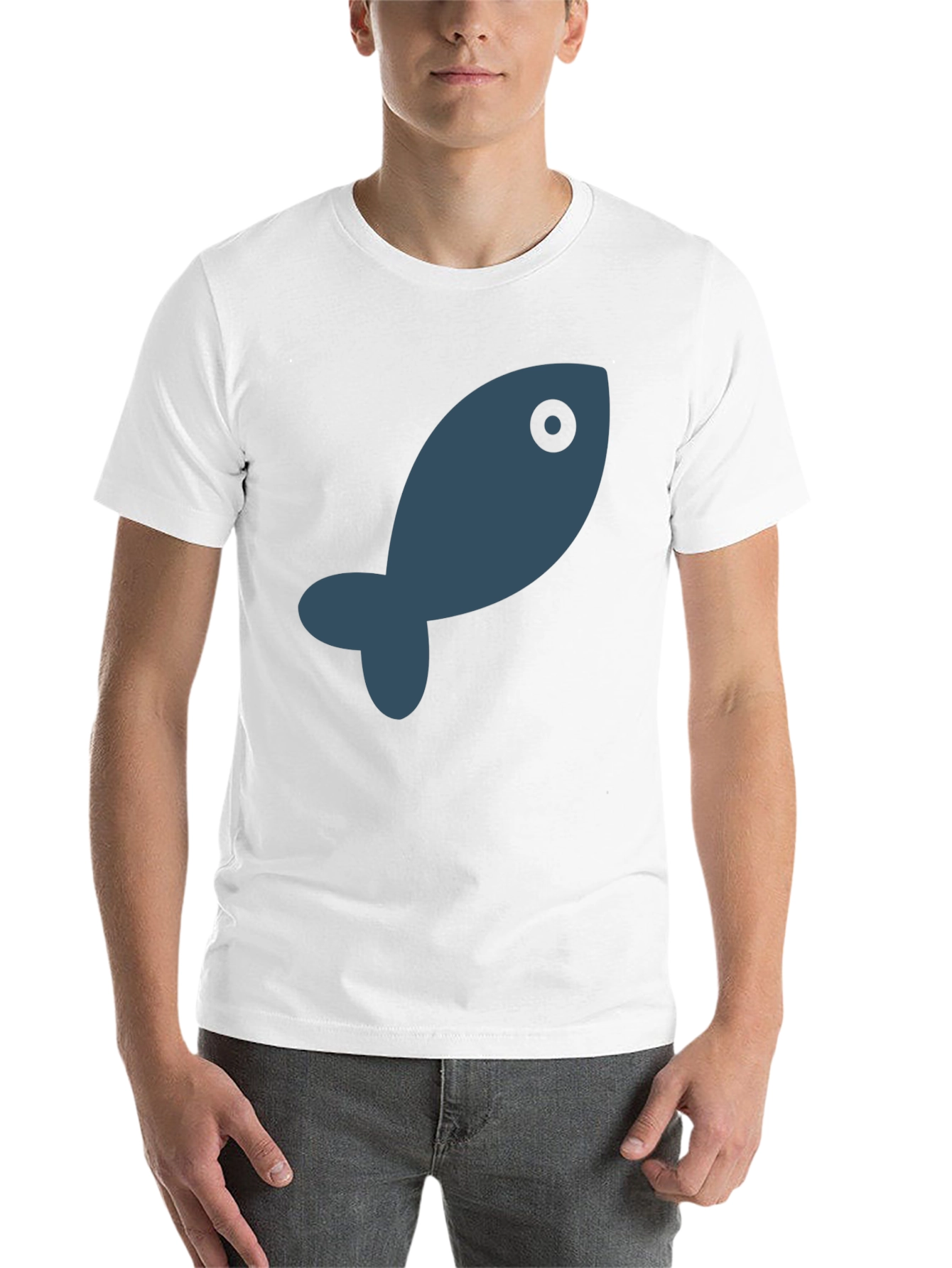 Cool Fish Graphic Black T-Shirt - 14