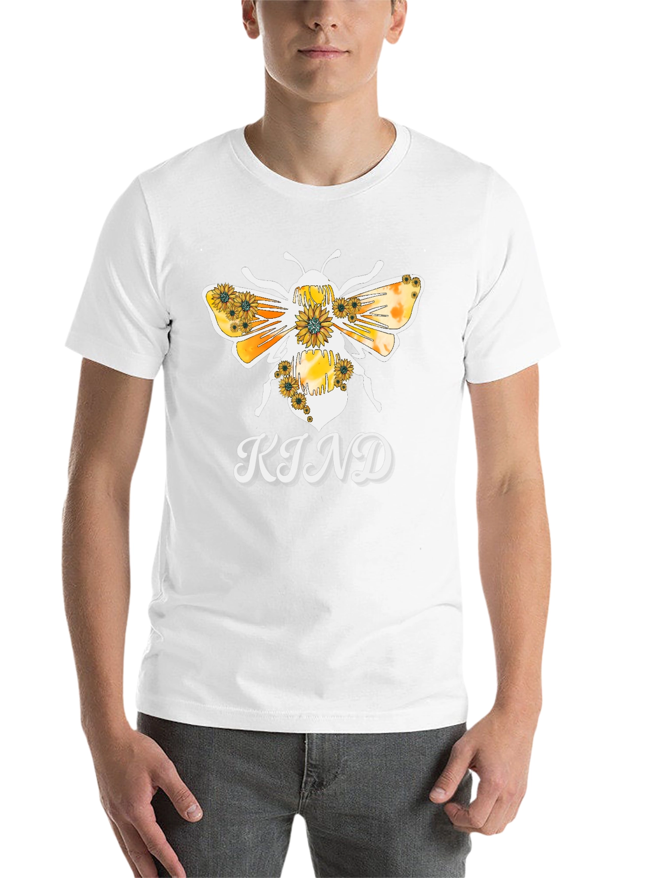 Black Bee Kind Sunflower Graphic T-Shirt view 14