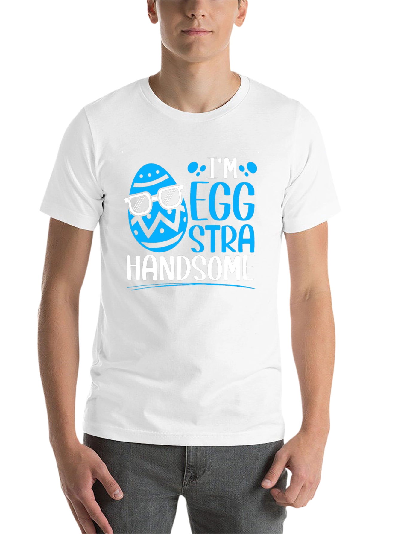 Camiseta Hombre "Egg-Stra Handsome" Pascua
