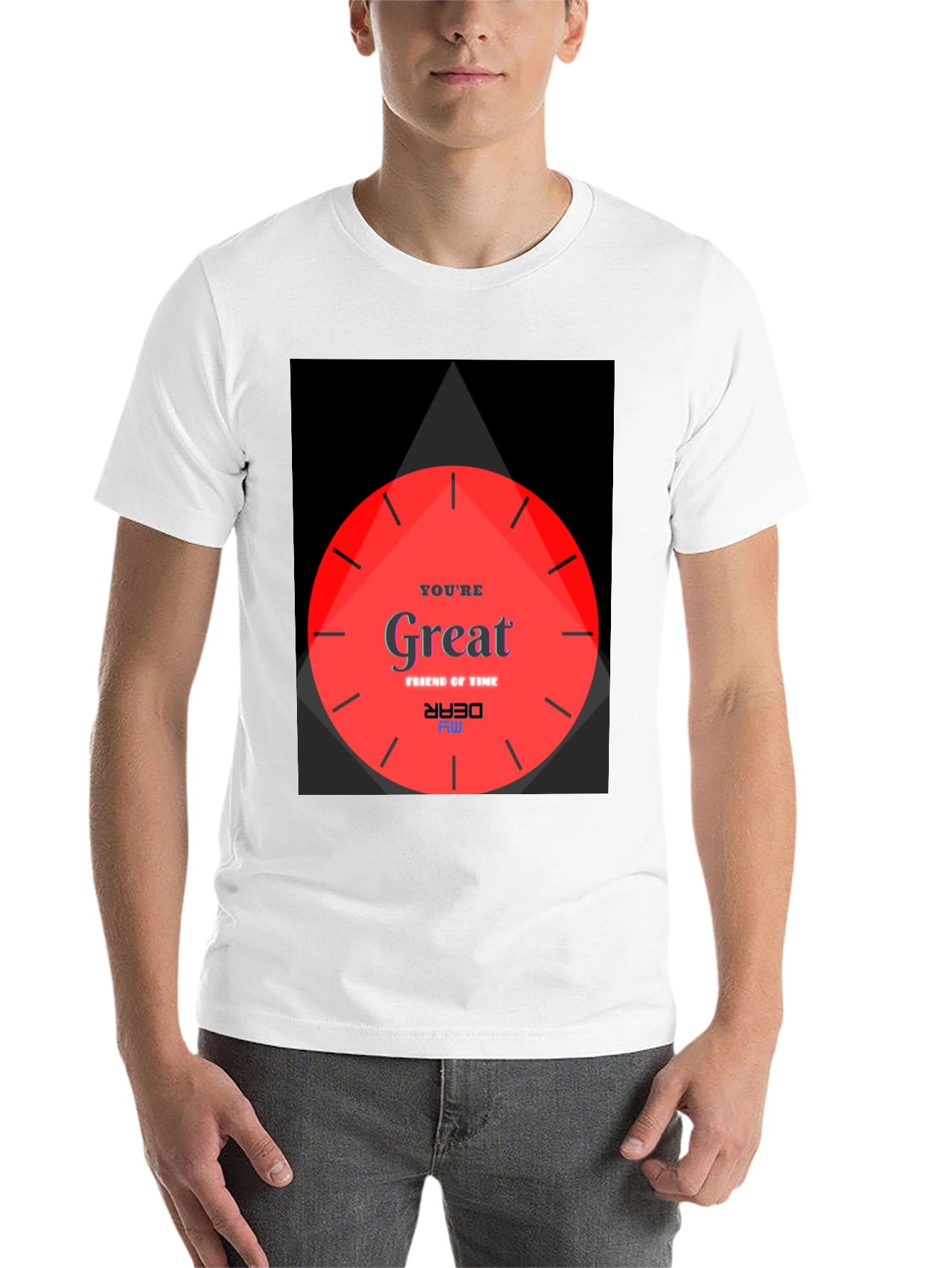 Black Unique Graphic Tee - Great Friend of Time Design view 14