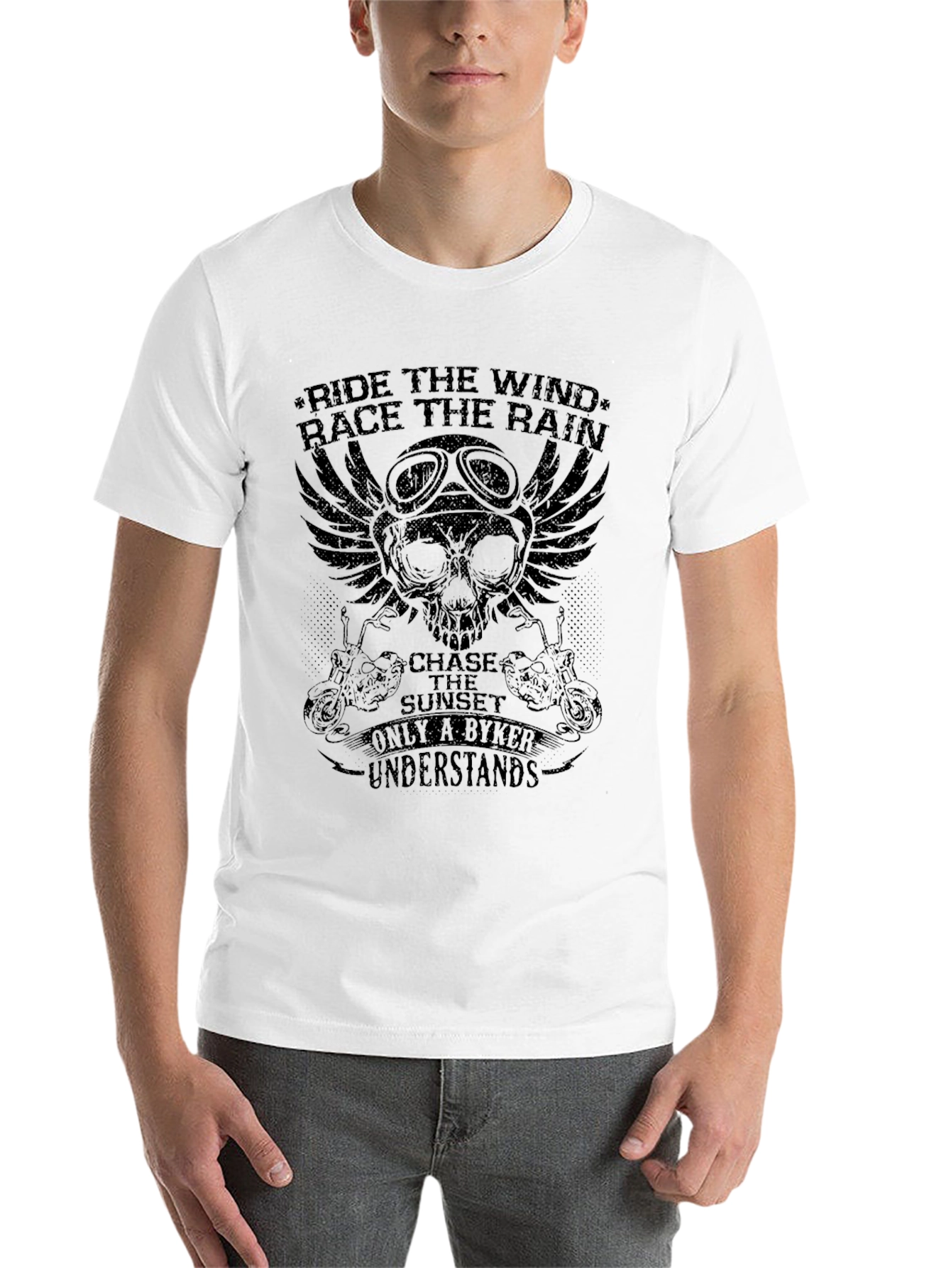 Ride the Wind Biker Graphic Tee - 14