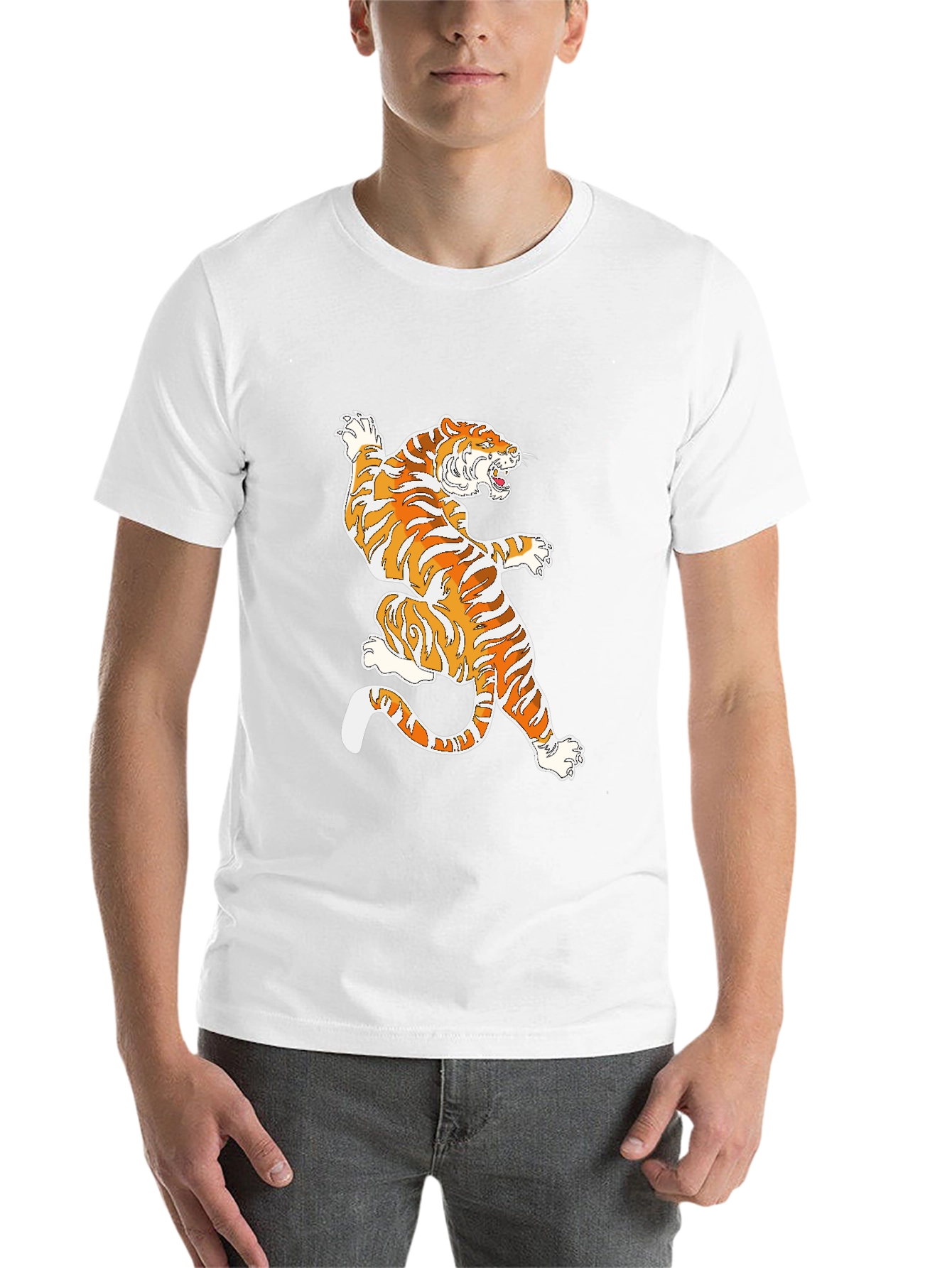 Black Tiger Graphic Black T-Shirt view 14