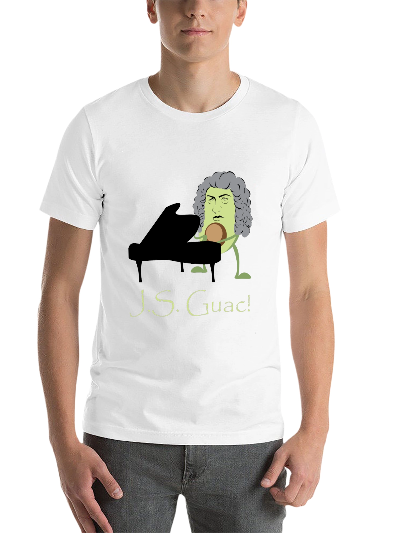 Black J.S. Guac! Funny Music T-Shirt - Black view 14