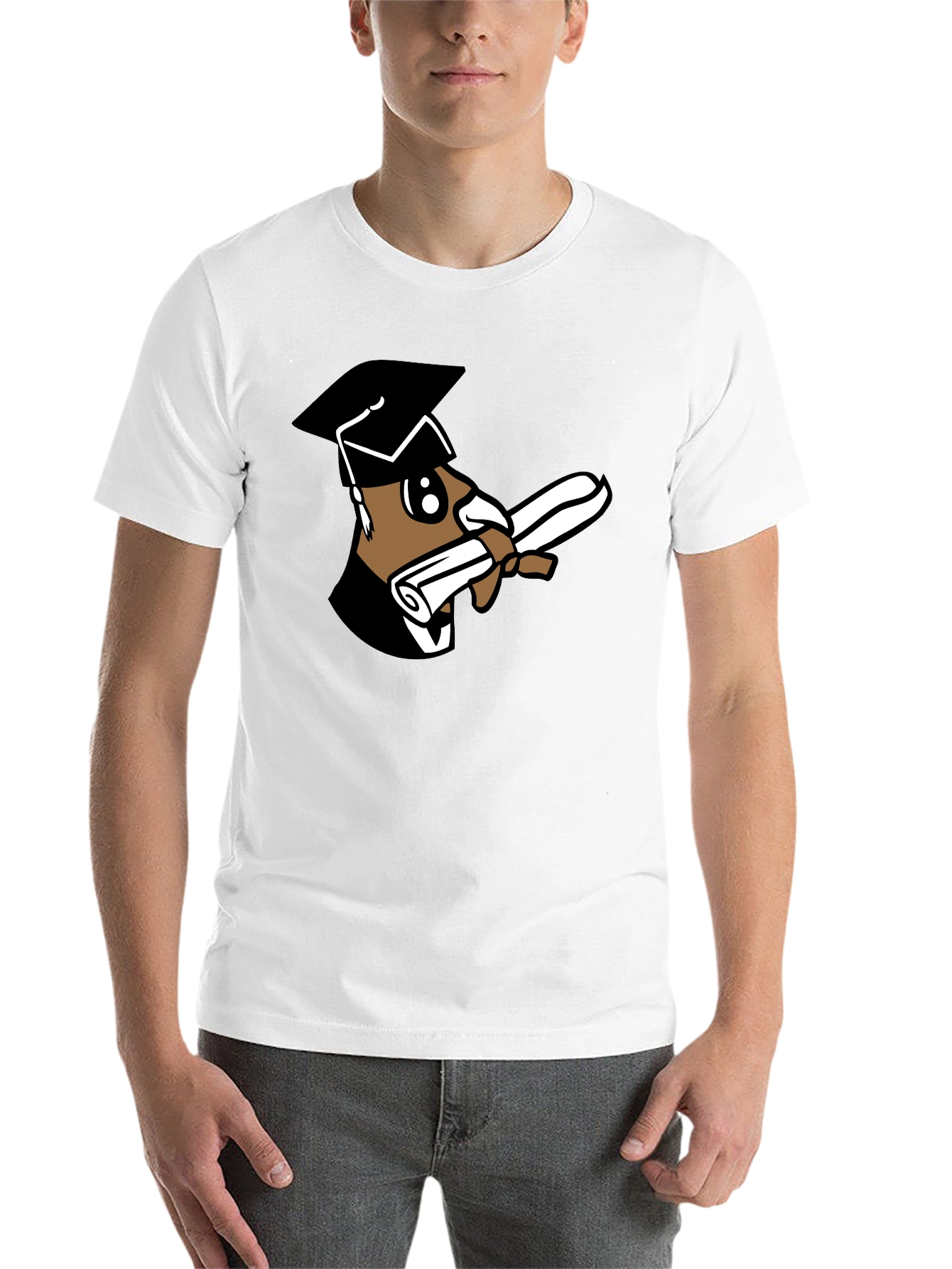 Black Graduation Bear Black T-Shirt view 14