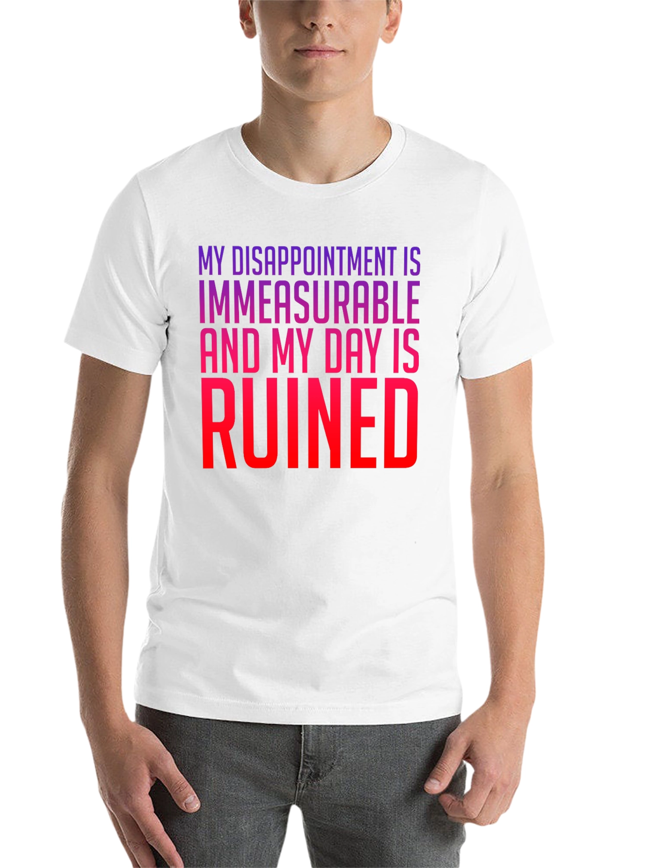Black My Disappointment is Immeasurable T-Shirt view 14