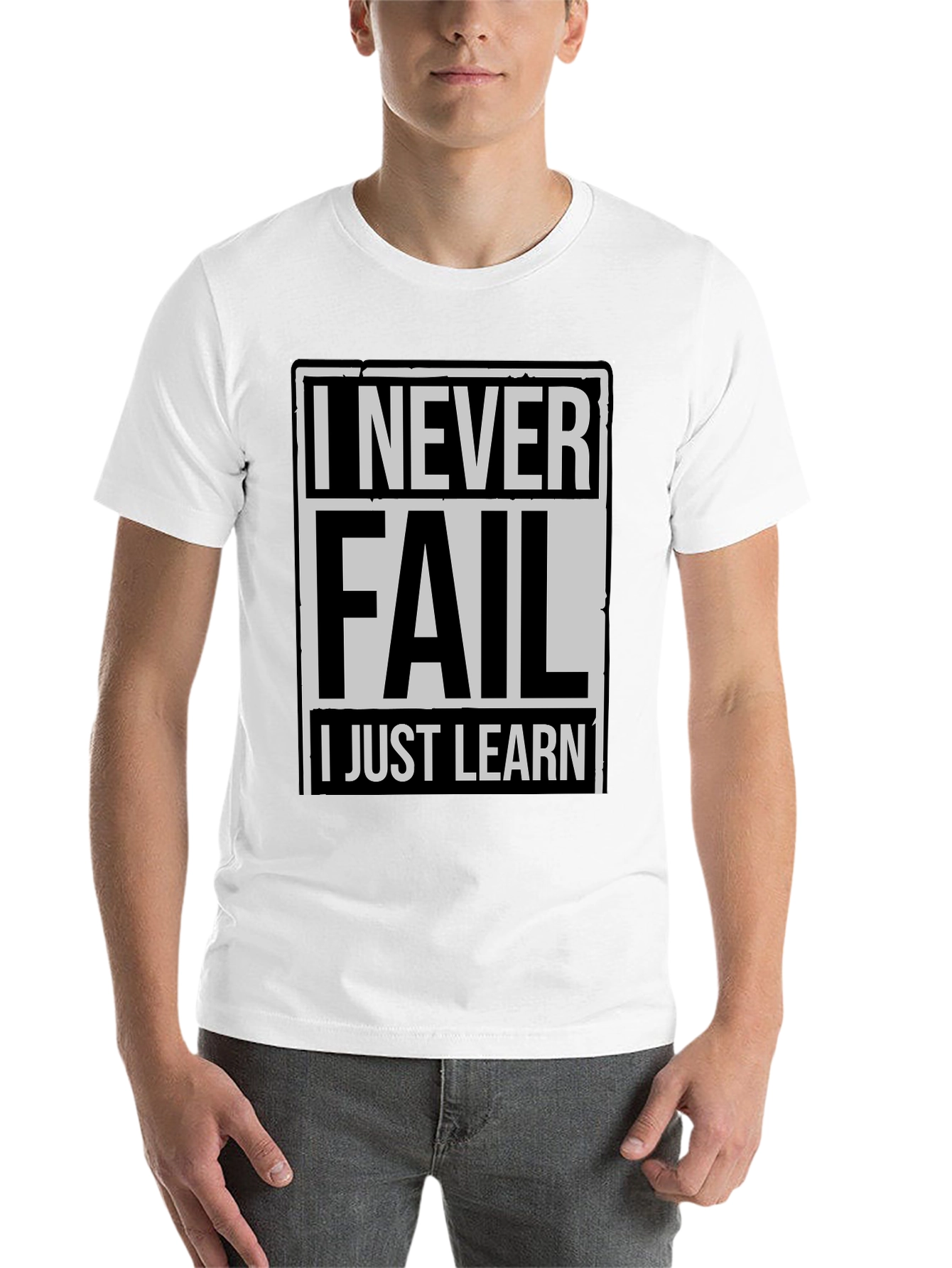 Black Never Fail, I Just Learn Men's T-Shirt view 14