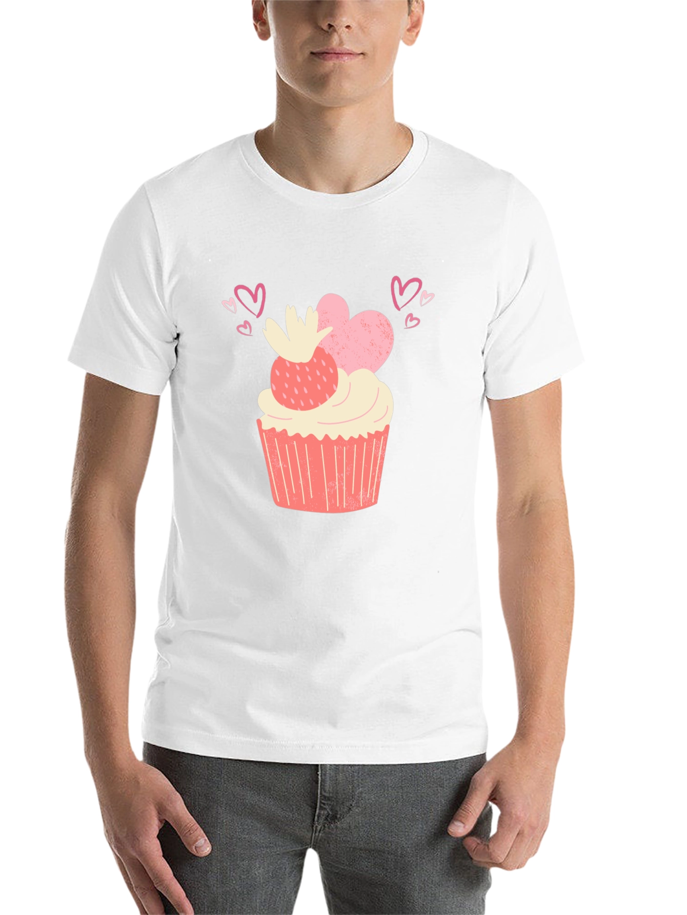 Black Sweet Treat Tee - Cupcake & Hearts Graphic T-Shirt view 14
