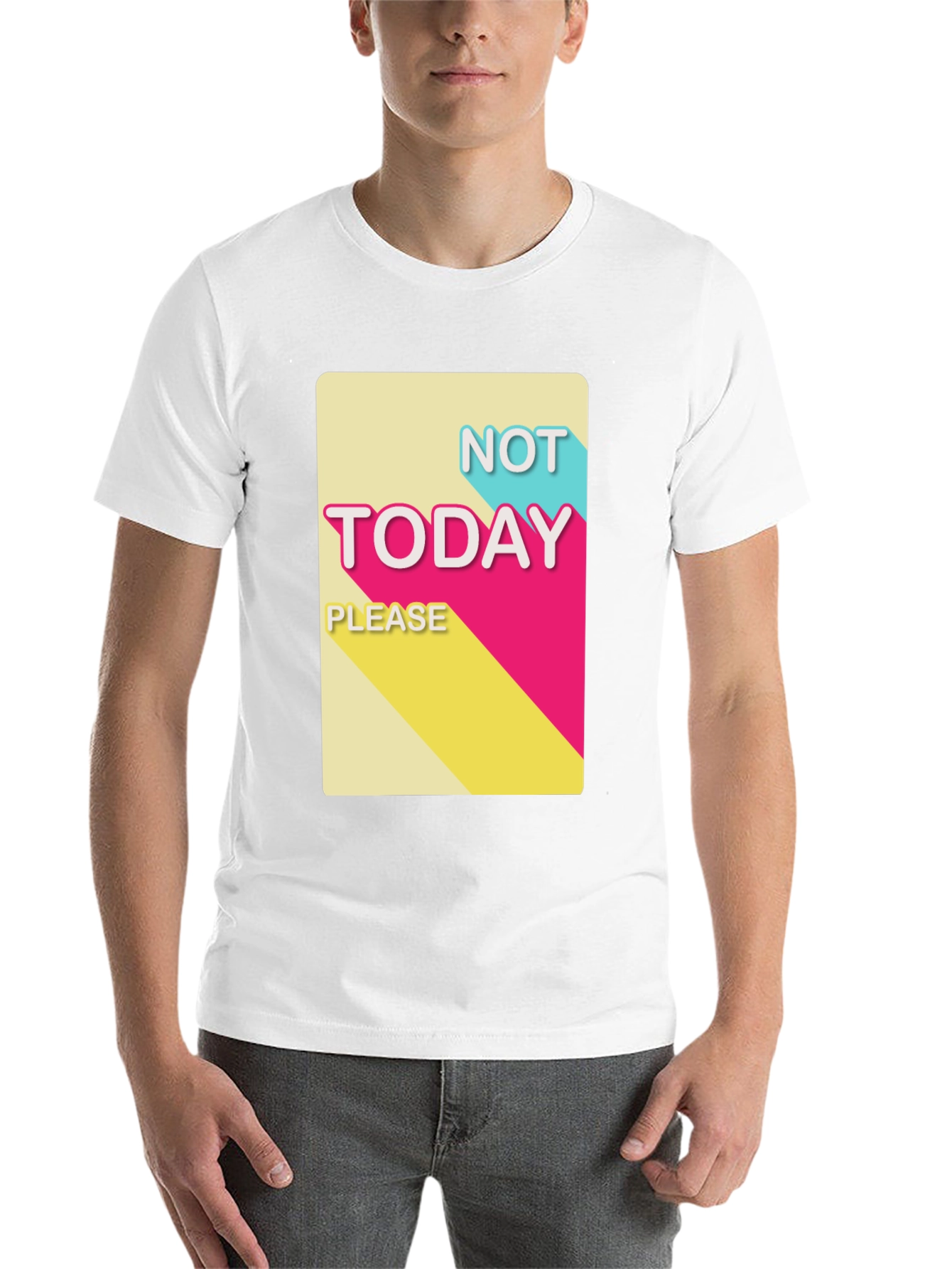 Black Not Today Please T-Shirt - Funny Slogan Tee view 14