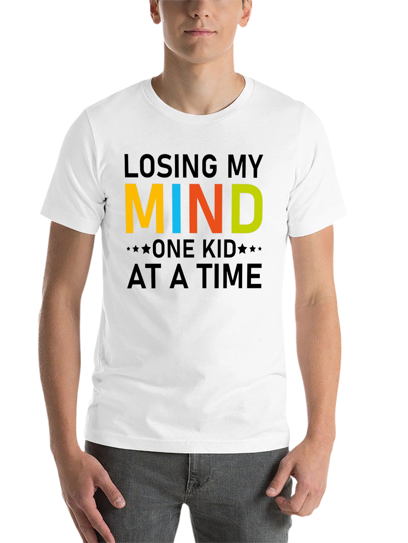 Black Losing My Mind One Kid at a Time T-Shirt view 14