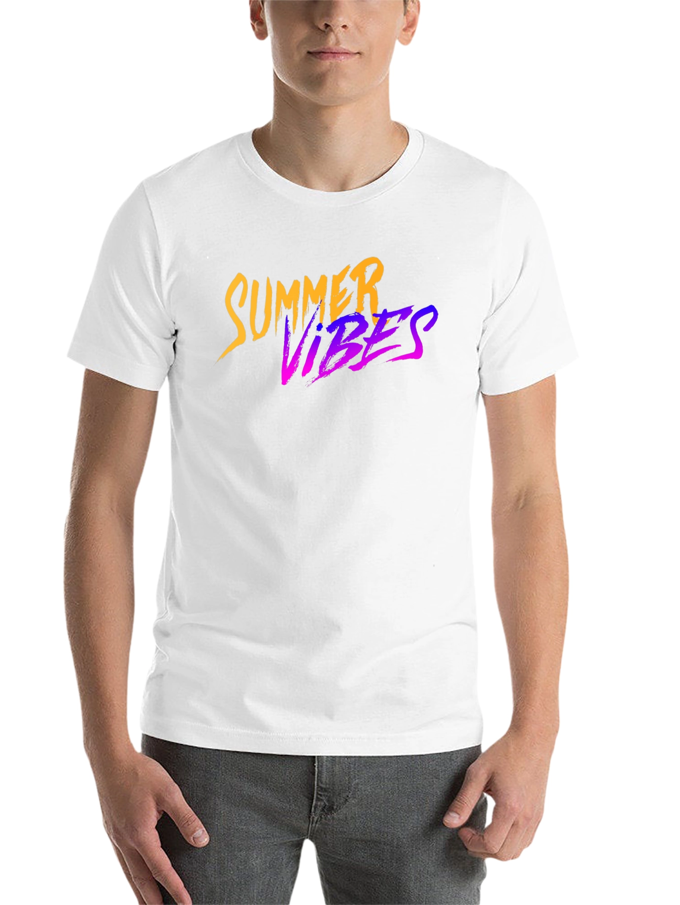Black Summer Vibes Graphic Black T-Shirt view 14