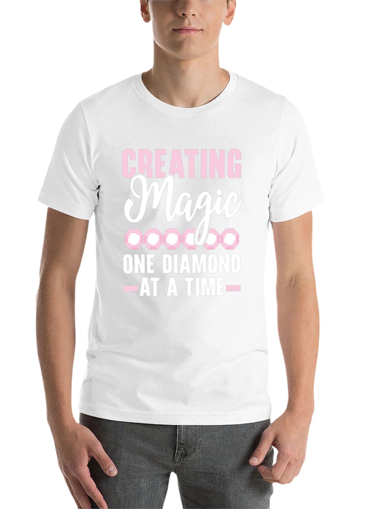 Black Creating Magic Diamond T-Shirt view 14