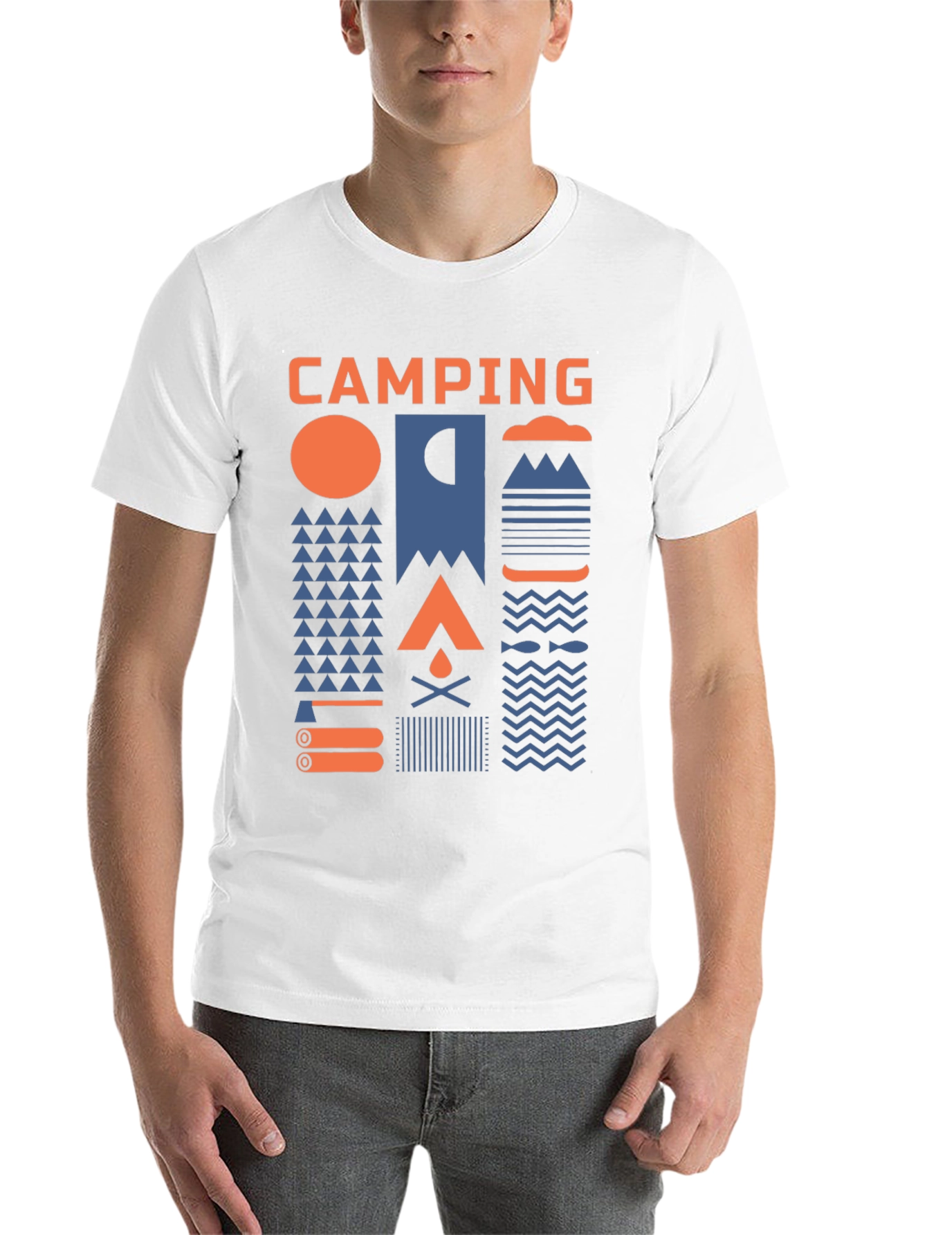 Black Camping Graphic T-Shirt - Unisex view 14