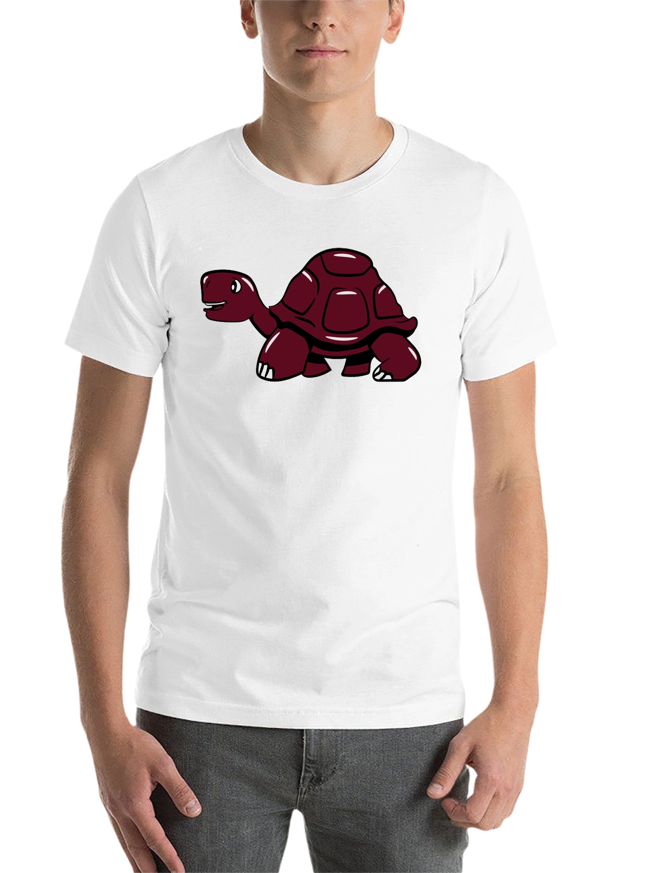 Black Turtle Graphic Tee - Black Cotton Casual Shirt view 14