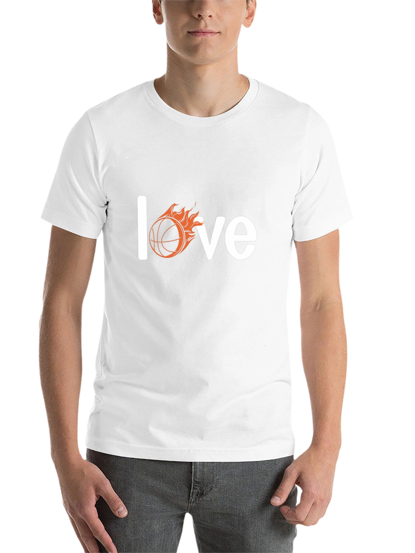 Black Fiery Basketball Love T-Shirt - Black view 14