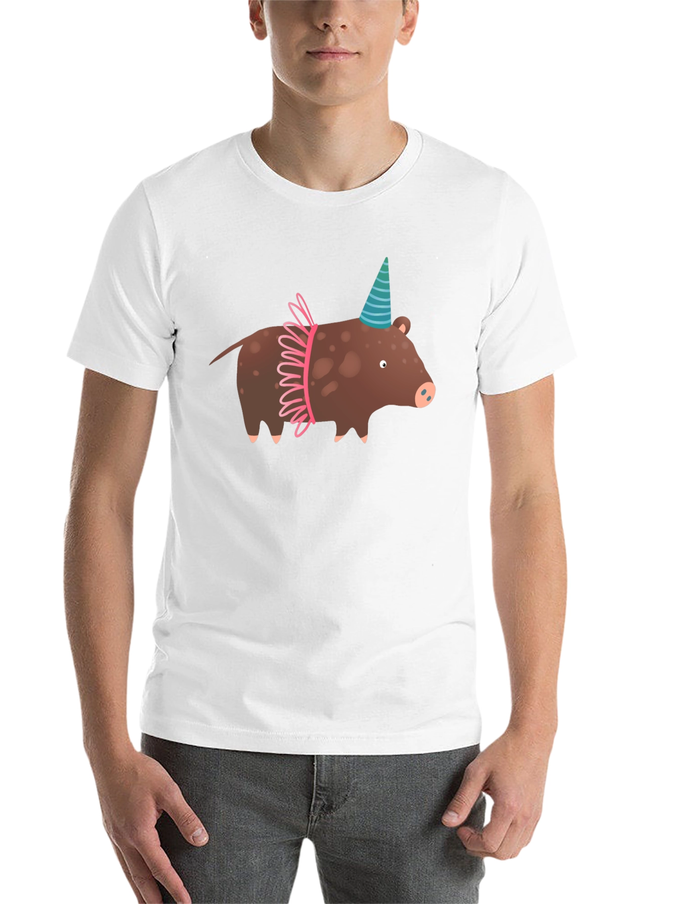 Black Party Pig T-Shirt view 14