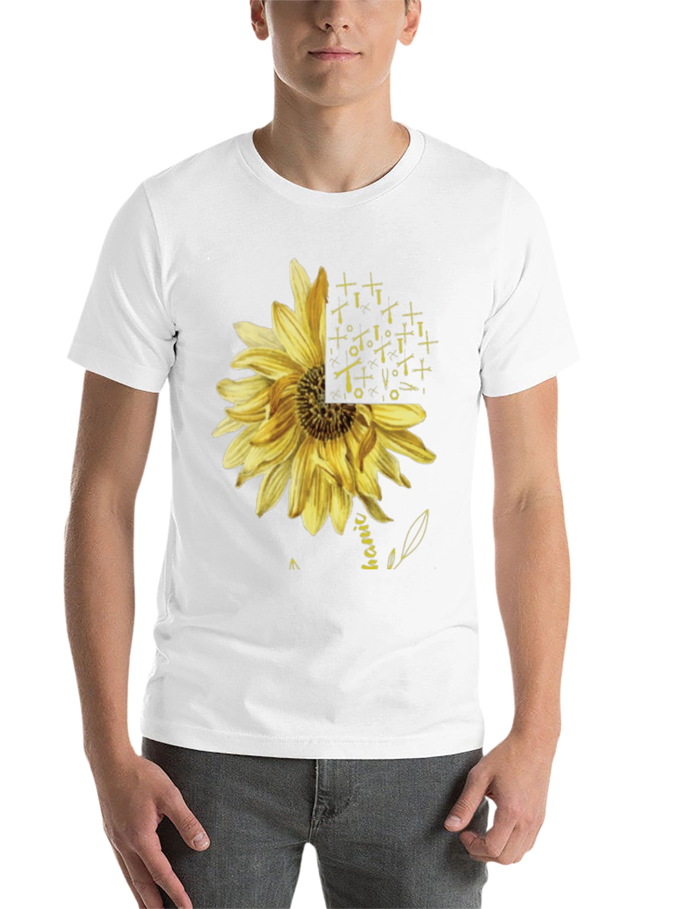 Black Mechanic Sunflower Graphic T-Shirt - Black view 14