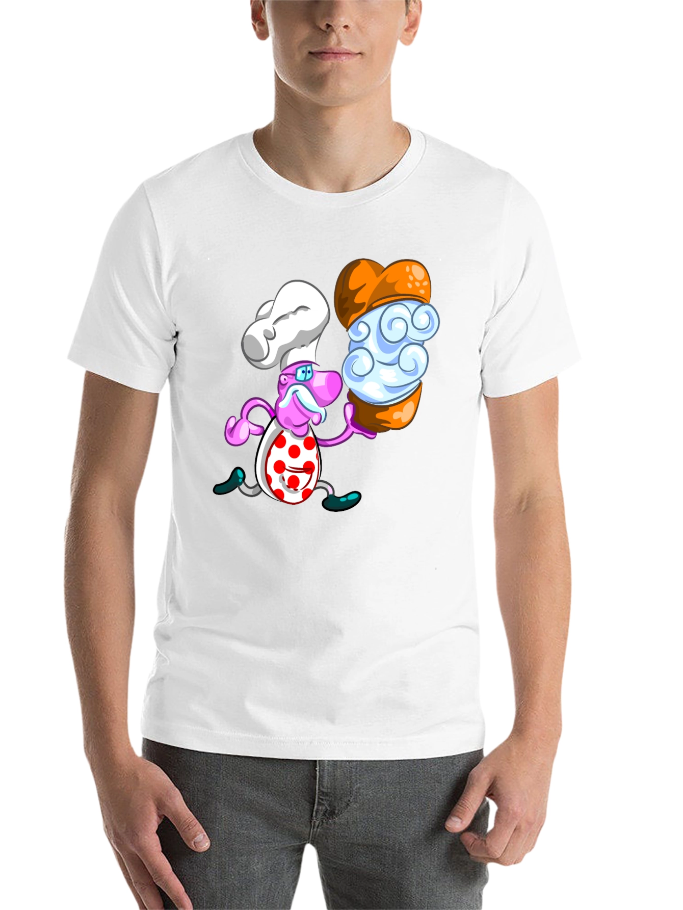 Black Chef Dessert T-Shirt - Unique Graphic Tee view 14