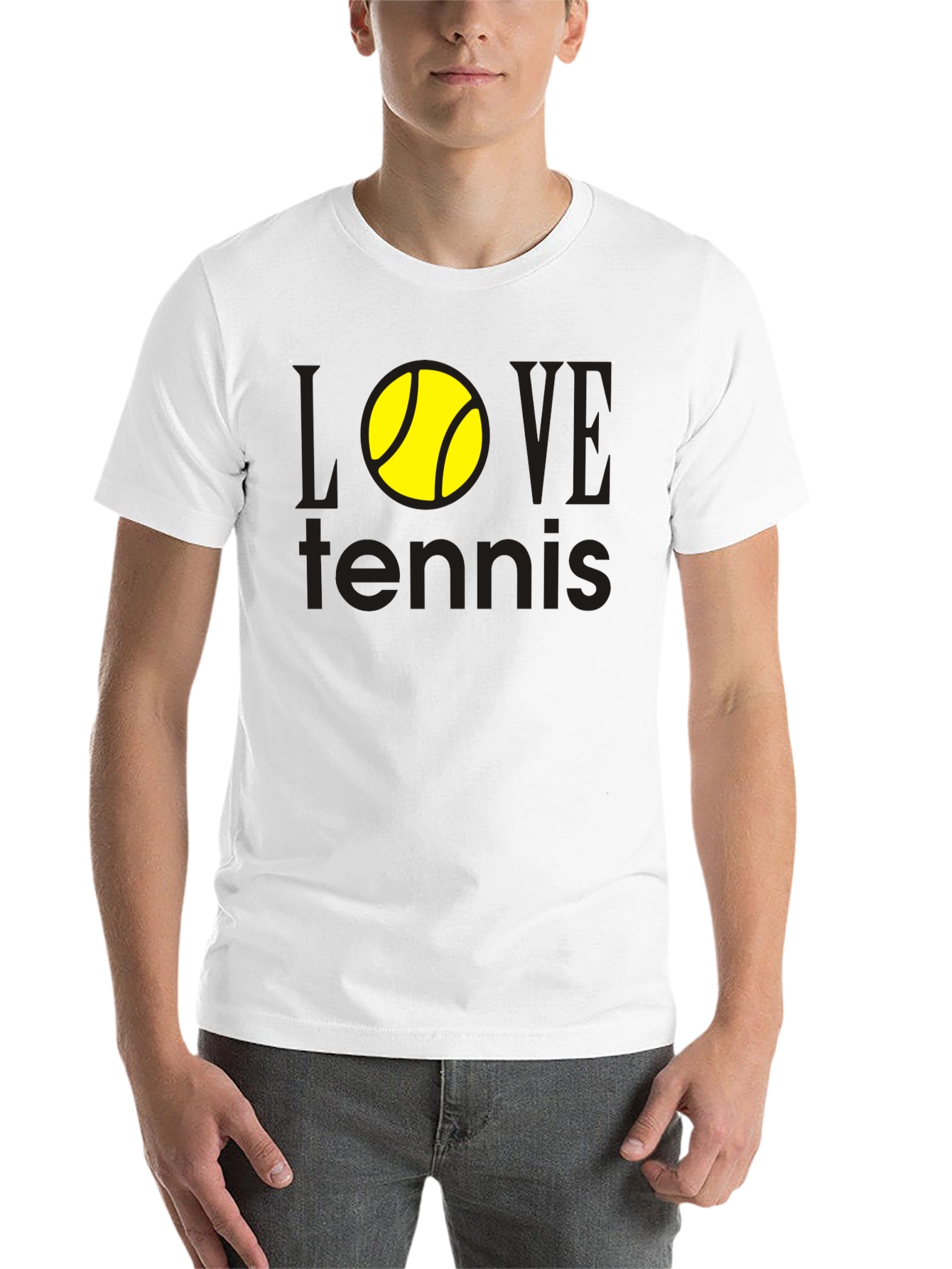 Black Love Tennis Graphic Tee - Black Cotton Shirt view 14