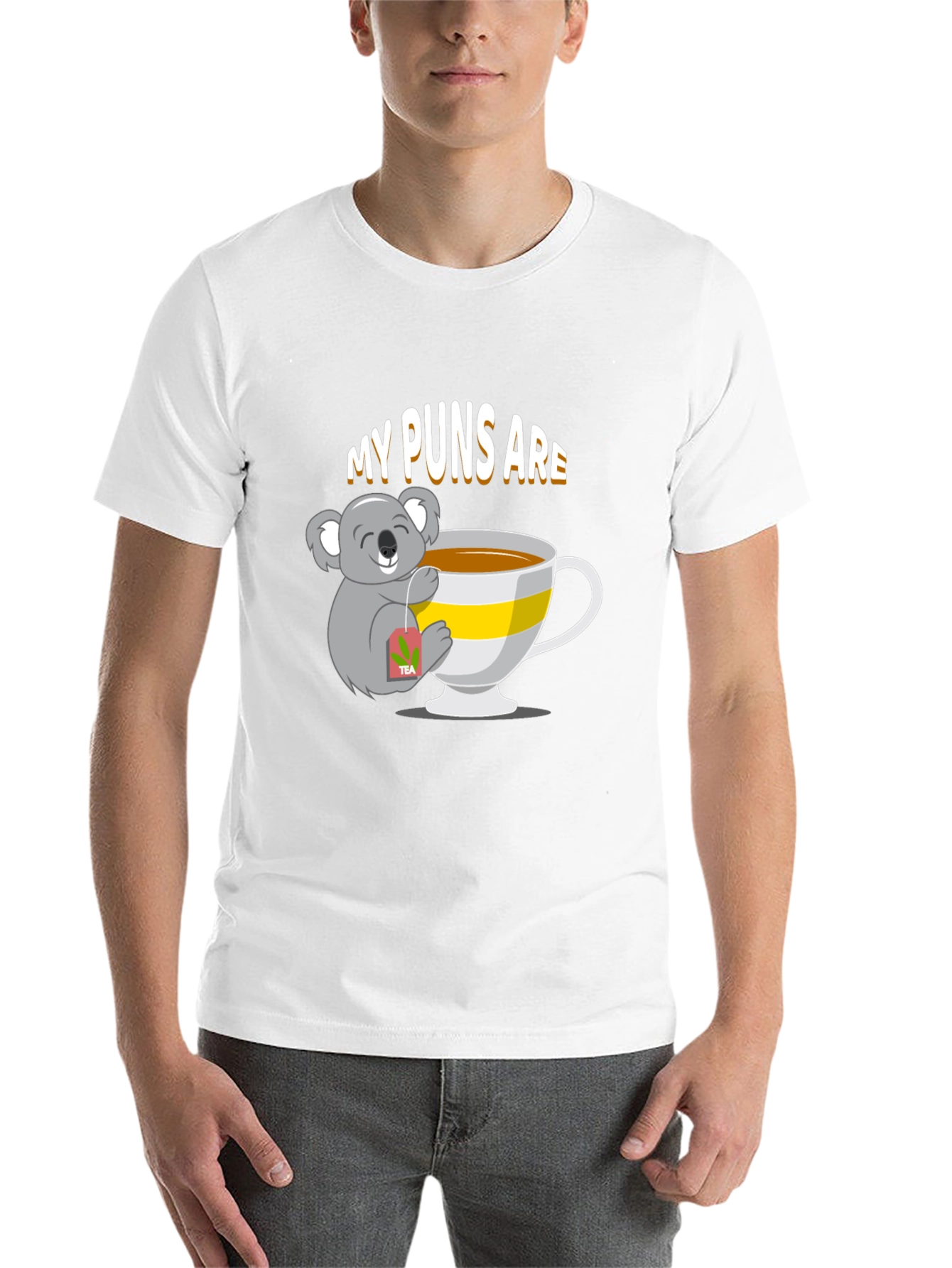 Black Koala Tea Puns T-Shirt view 14
