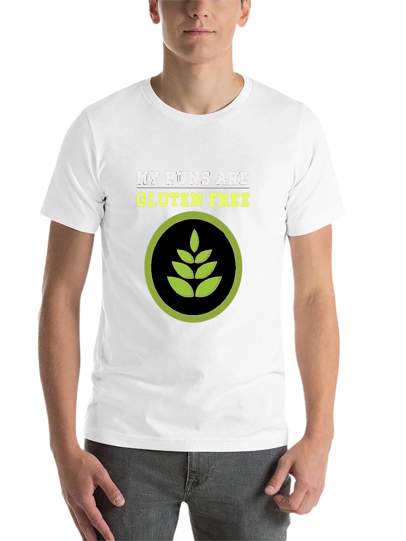 Black Gluten-Free Buns Graphic T-Shirt view 14