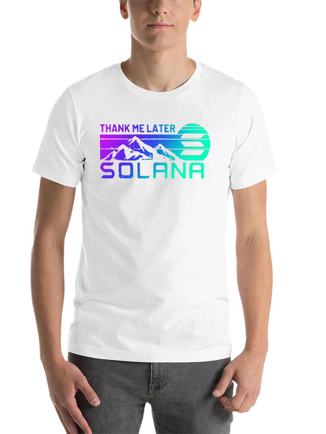 Black Solana Crypto Thank Me Later Graphic T-Shirt view 14