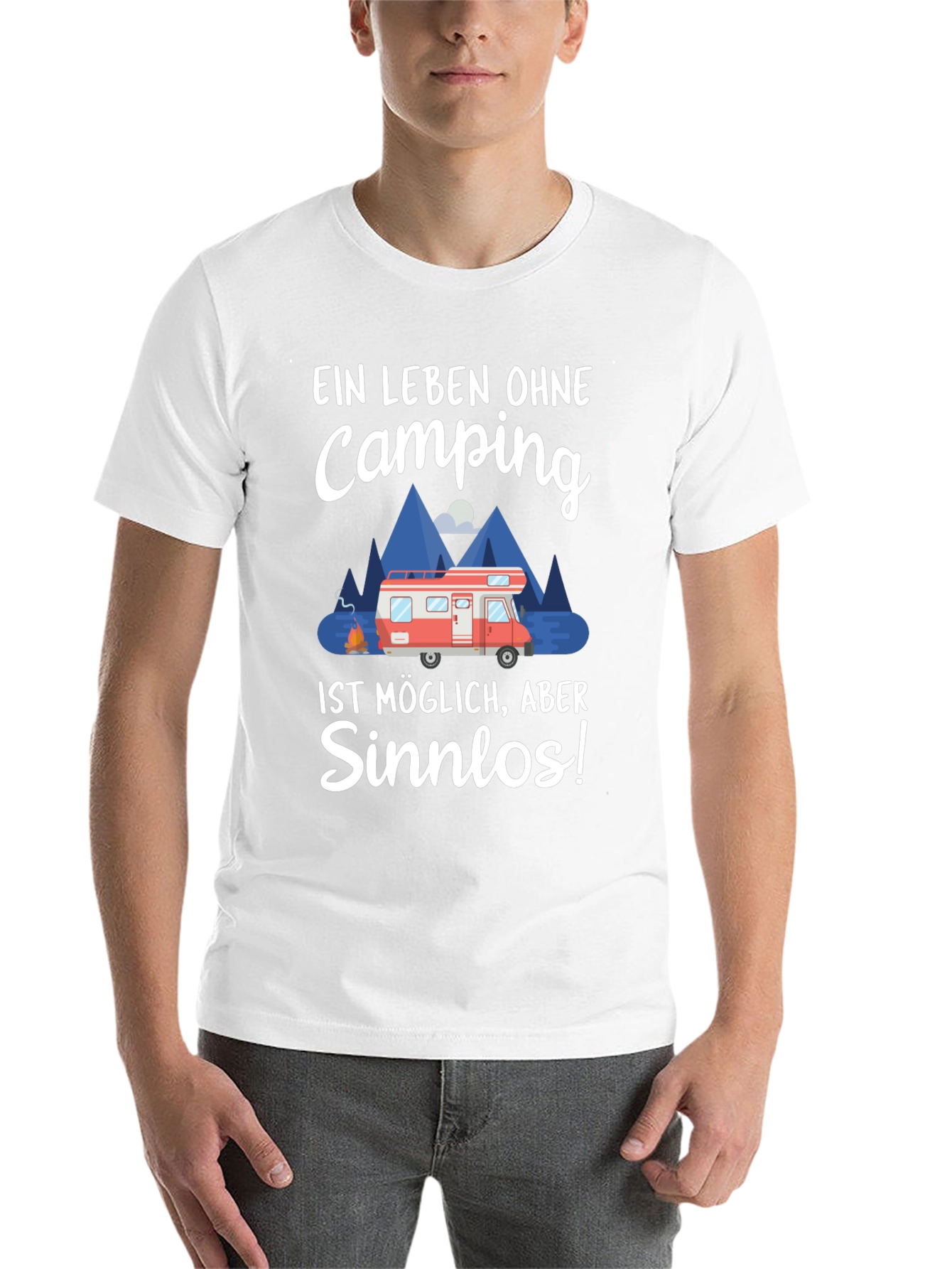 Black Camping Lover T-Shirt - "Ein Leben Ohne Camping Sinnlos" view 14