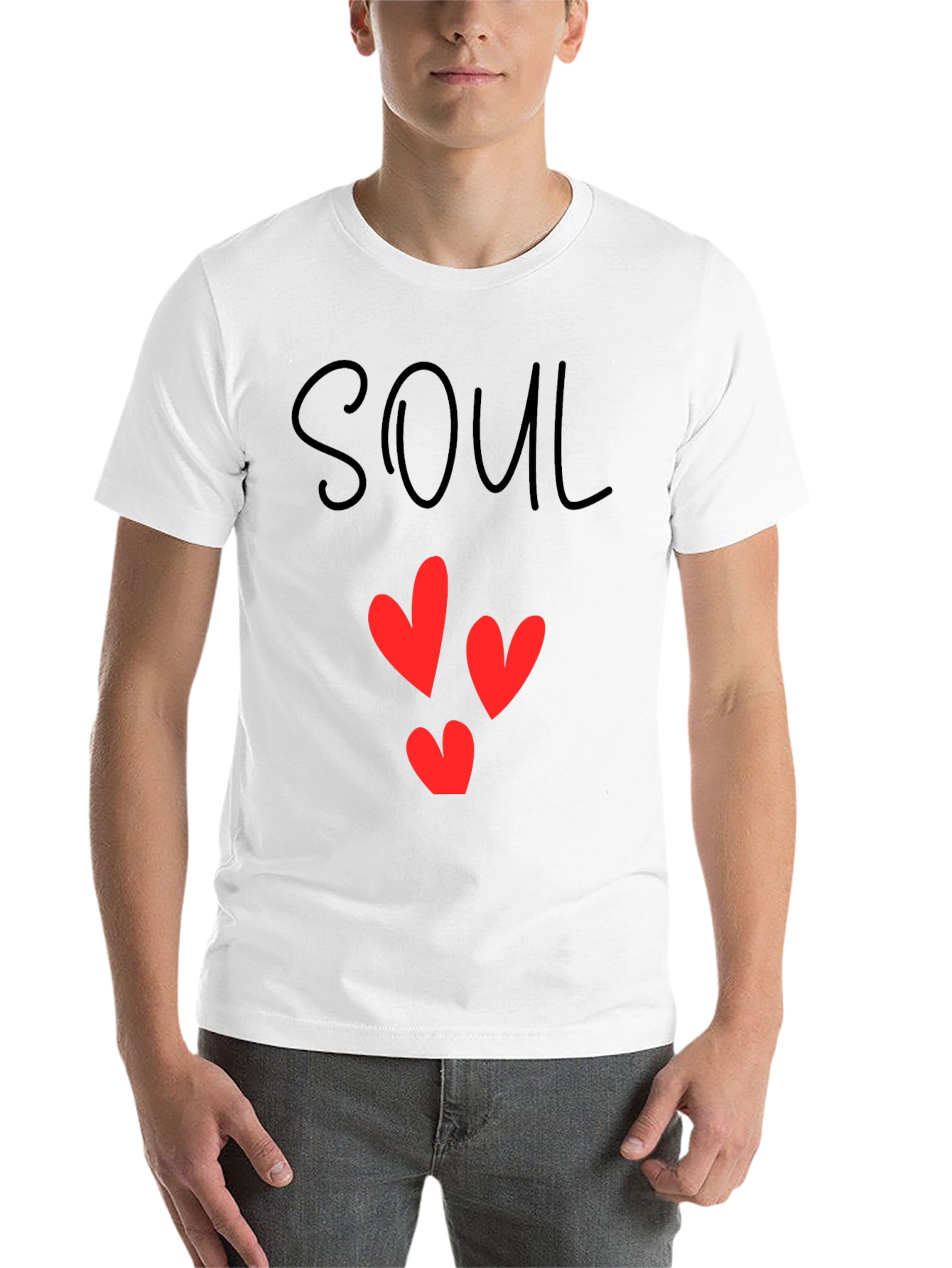 Black Soul Mate Heart Graphic T-Shirt view 14
