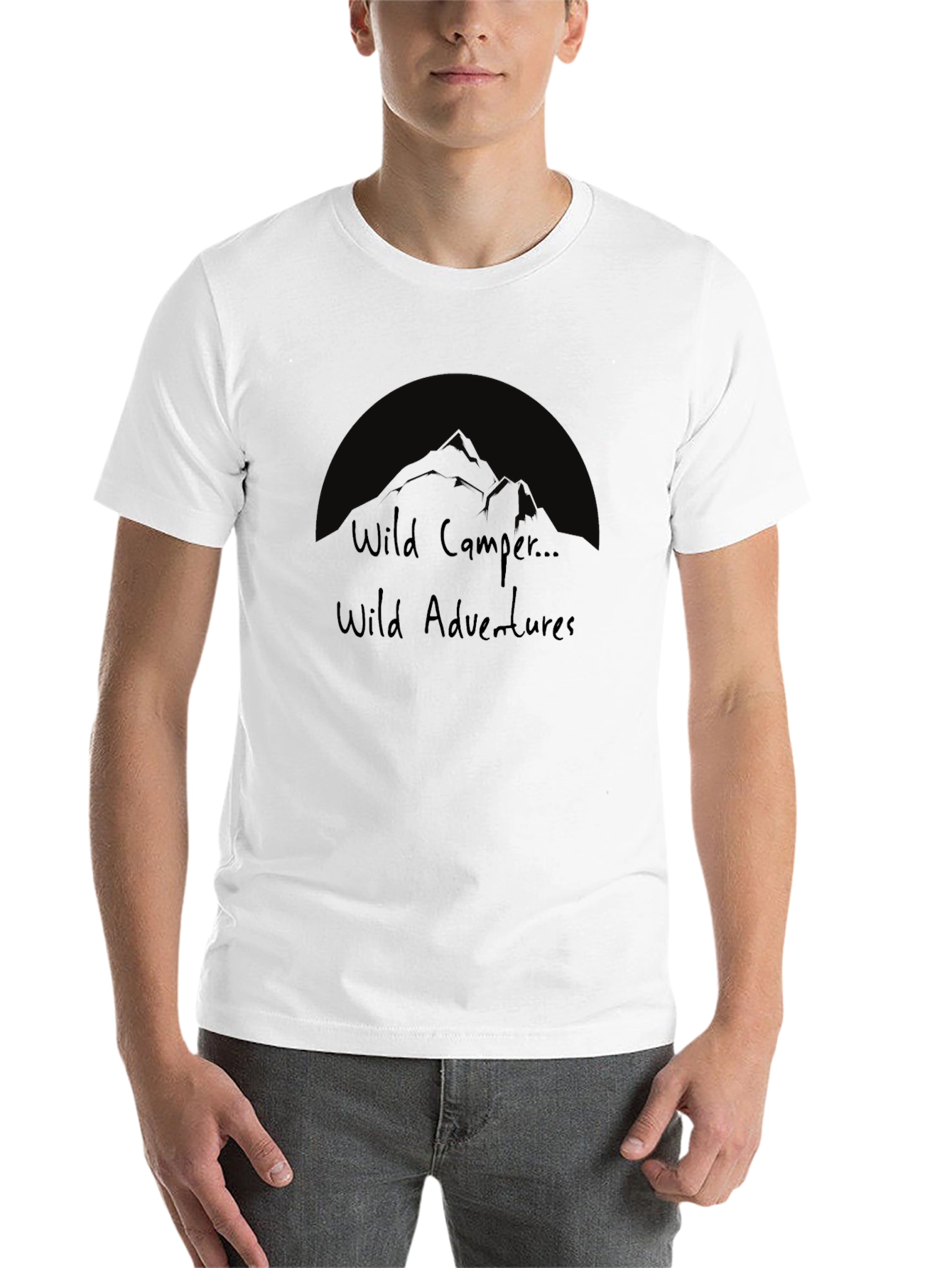 Black Wild Camper Adventures Graphic T-Shirt view 14