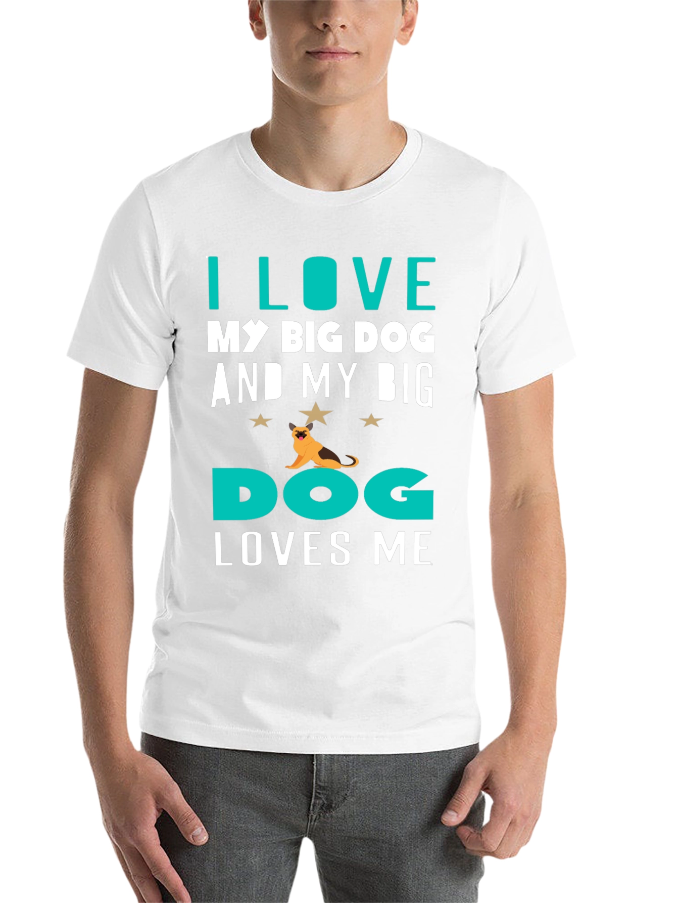 Black I Love My Big Dog T-Shirt view 14