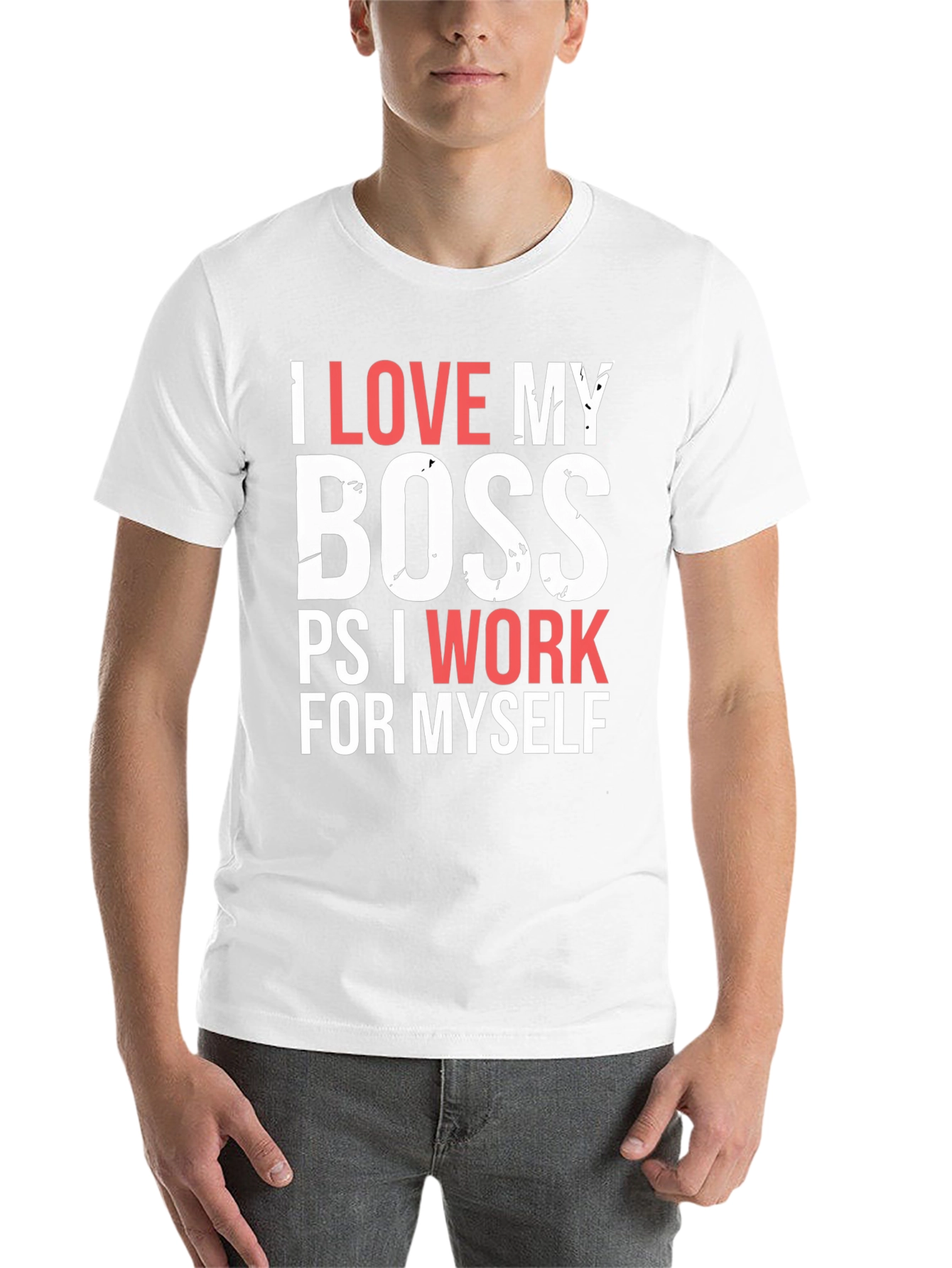 Black Funny I Love My Boss T-Shirt view 14