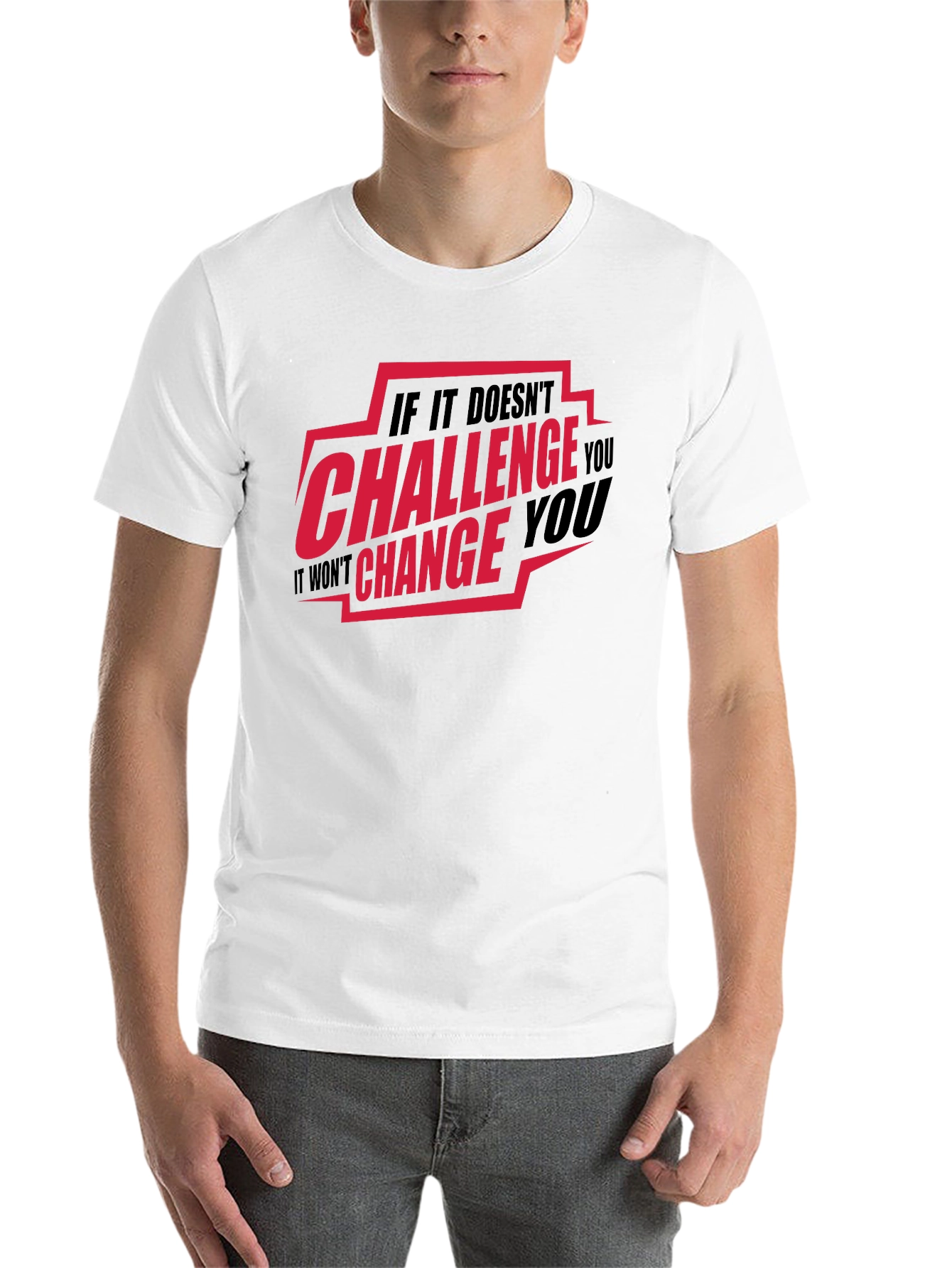 Black Challenge You Graphic T-Shirt view 14