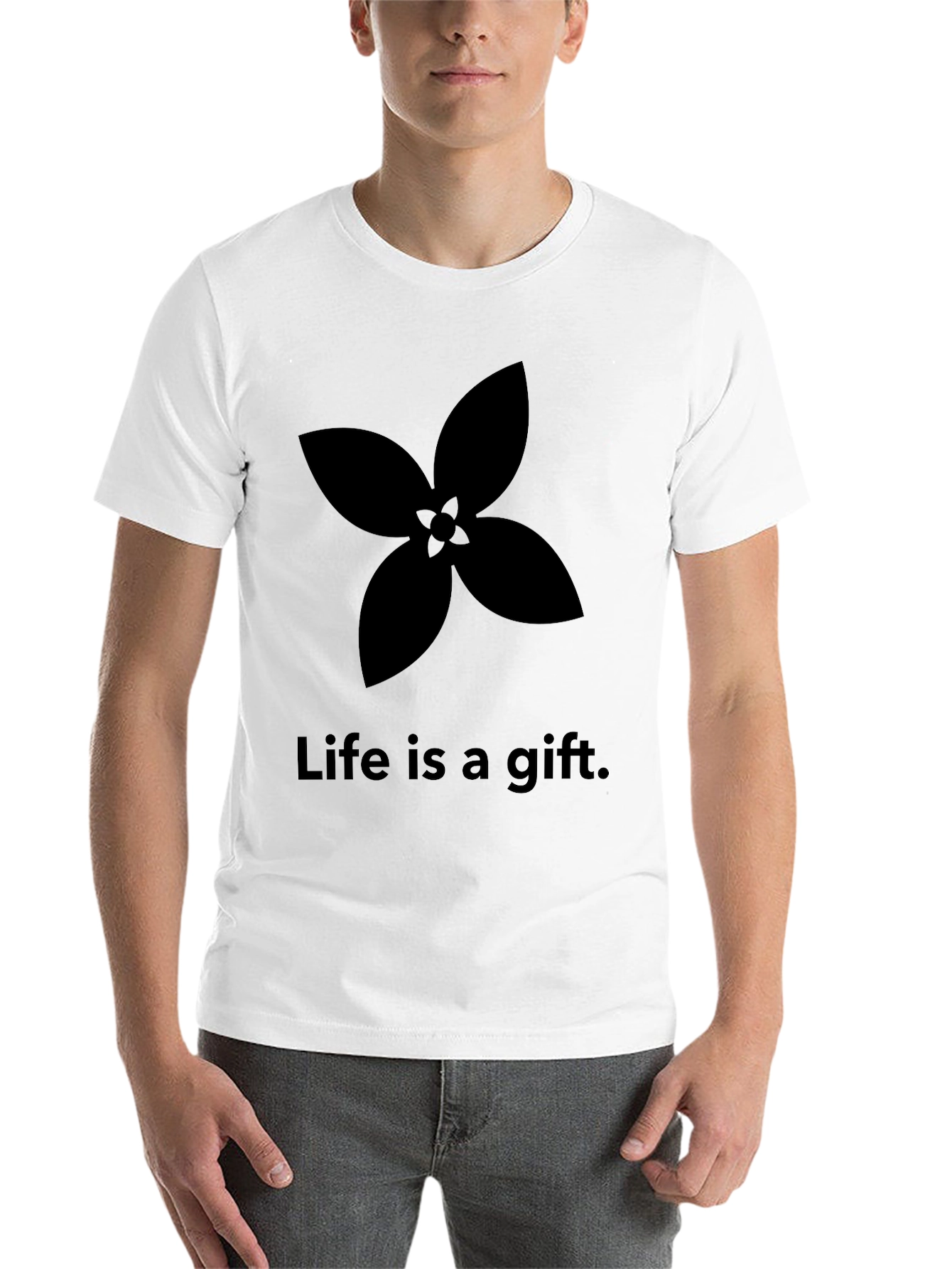 Black Life is a Gift Graphic Tee - Stylish Black T-Shirt view 14