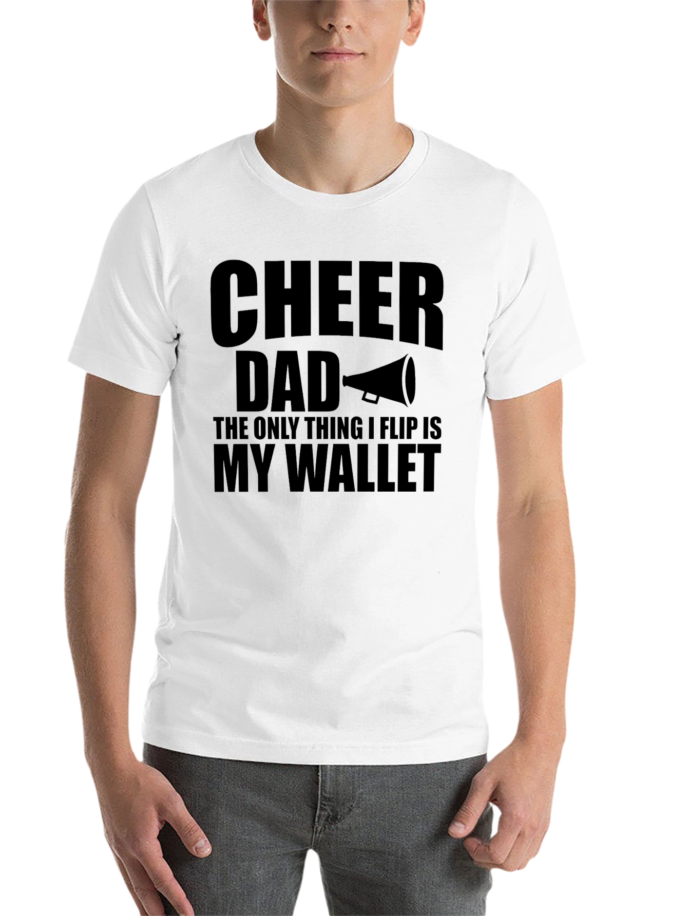 Cheer Dad T-Shirt - Funny Wallet Flip Tee - 14