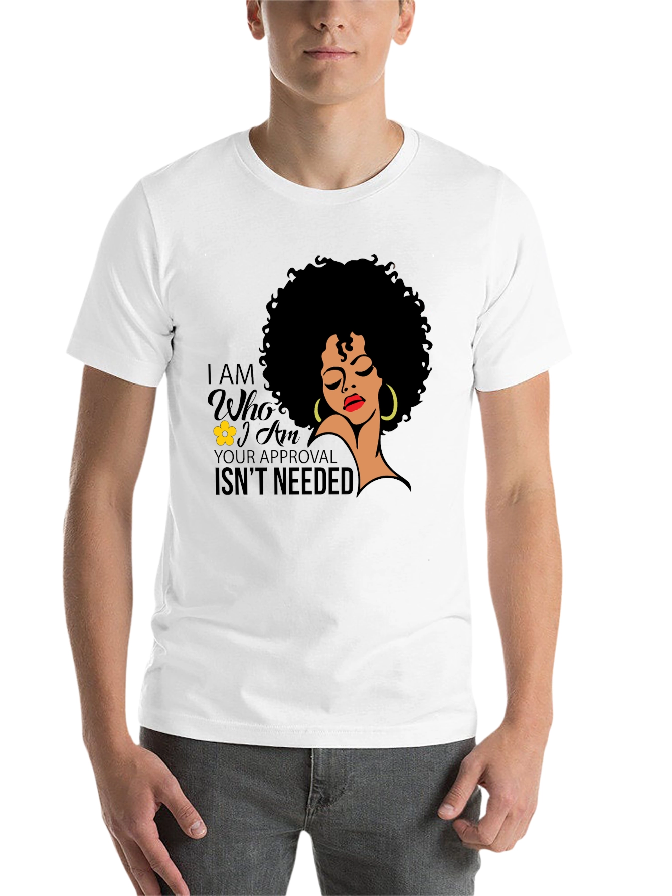 Black Empowered Afro Woman T-Shirt: No Approval Needed view 14